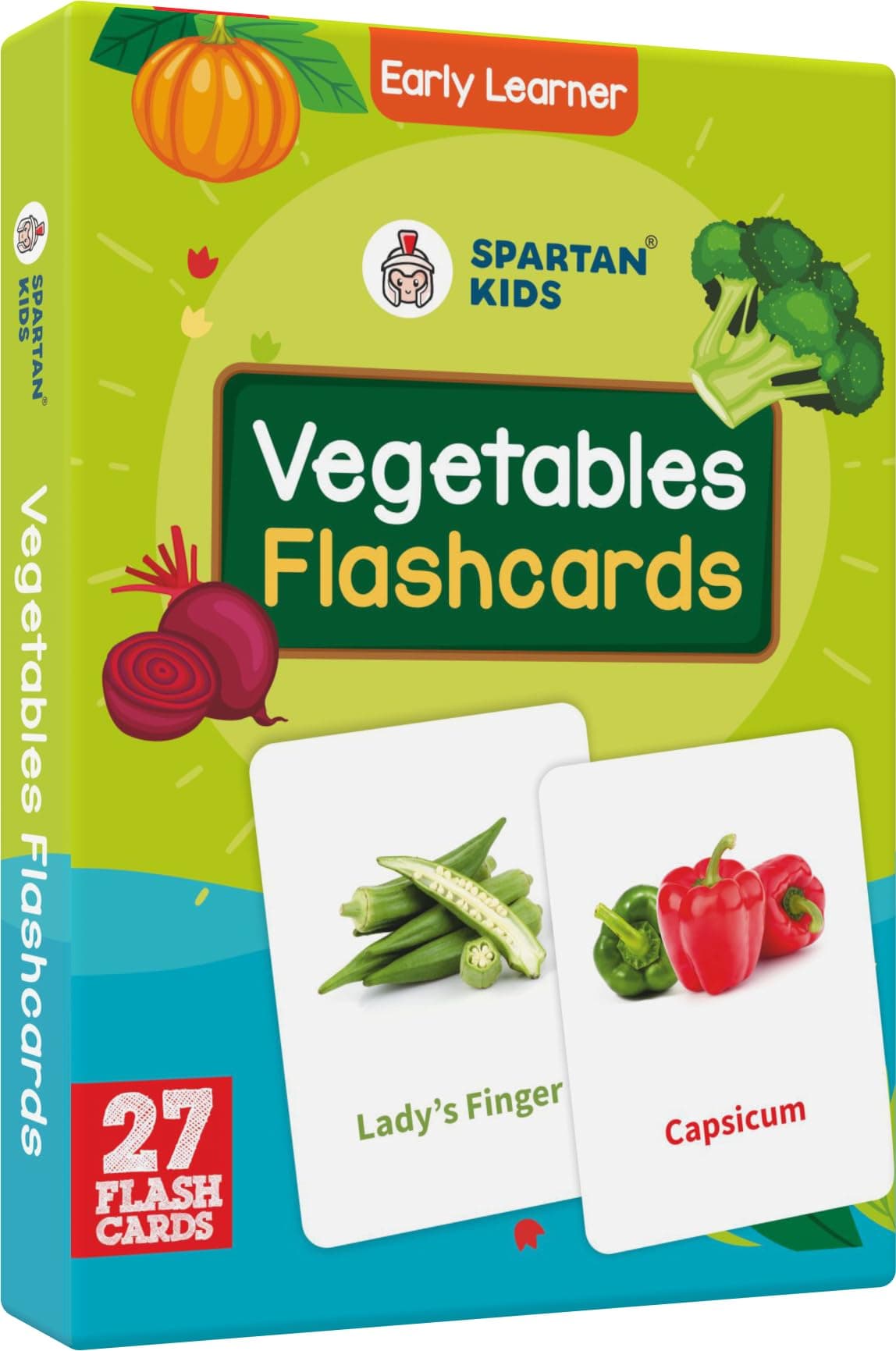 Vegetables Creative_Thinking Flash Cards for Kids | 27 Early Learning Flash Cards Easy & Fun Way of Learning 1 Year to 6 Years Babies