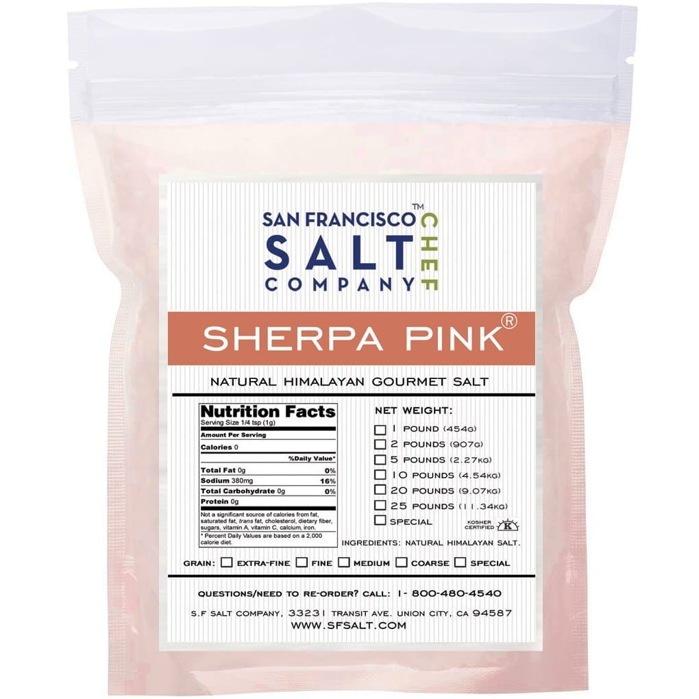 Sherpa Pink Himalayan Salt 5 Lbs Extra-Fine Grain