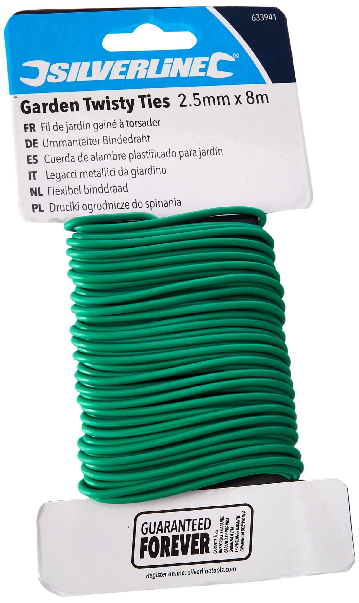 Silverline Garden / Plant Twisty Tie Supports 2.5mm x 8m (633941)