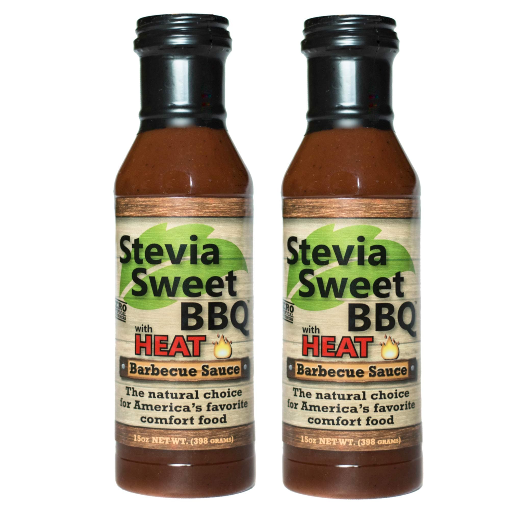Stevia Sweet BBQ Sauce | Low Sugar (1g), Low Carb, Low Sodium, Gluten & Fat Free | Paleo & Keto Diet Friendly Barbecue Sauce | Zero Artificial Sweeteners (2 x 15 oz (2 Spicy))
