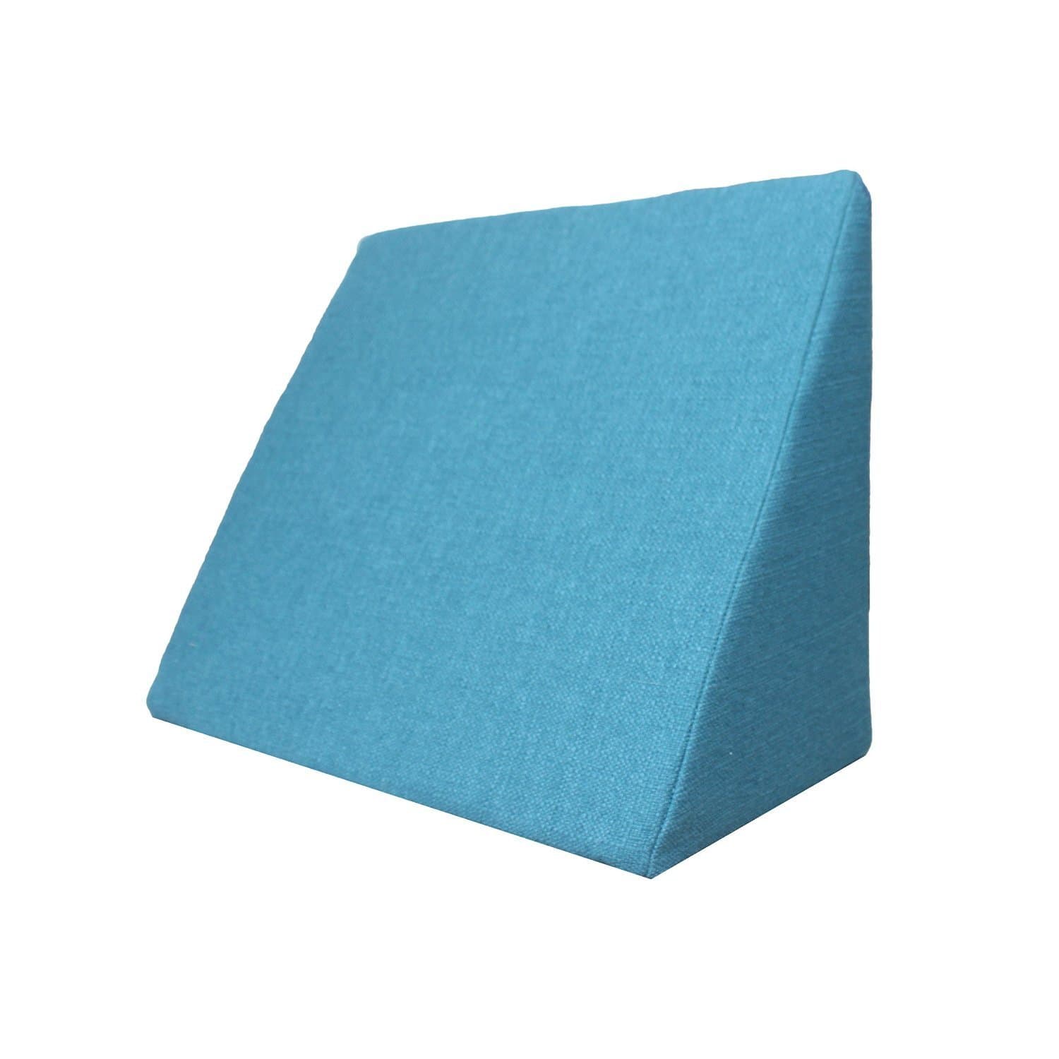 Wedge Pillow, Back Support for Bed, Couch and Sofa / TV and Reading Pillow Size 60cm X 50cm, Height 30cm - Light Blue