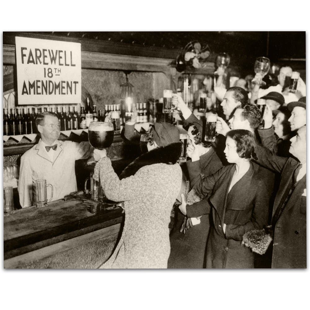 End of Prohibition Wall Art - Vintage 1920s Wall Art - 11x14 Unframed Art Speakeasy Decorations Prohibition Decor Vintage Art Print Picture - Black and White Home Bar Decor Poster