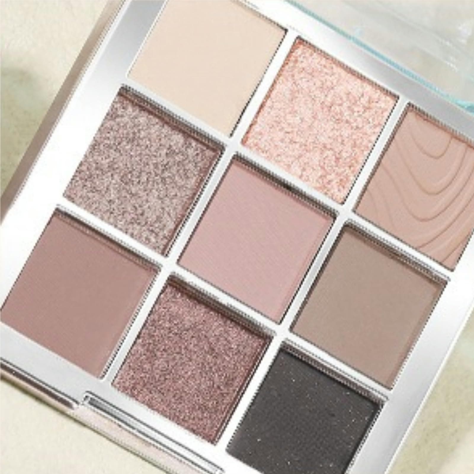 9 Color Eyeshadow Palette Makeup, Matte Glitter Shimmer Eye Shadow Palettes, Highly Pigmented Long Lasting Blendable, Knit Violet Rose Gold Purple Pink Dark Brown Eye Makeup, Cool Toned Palette