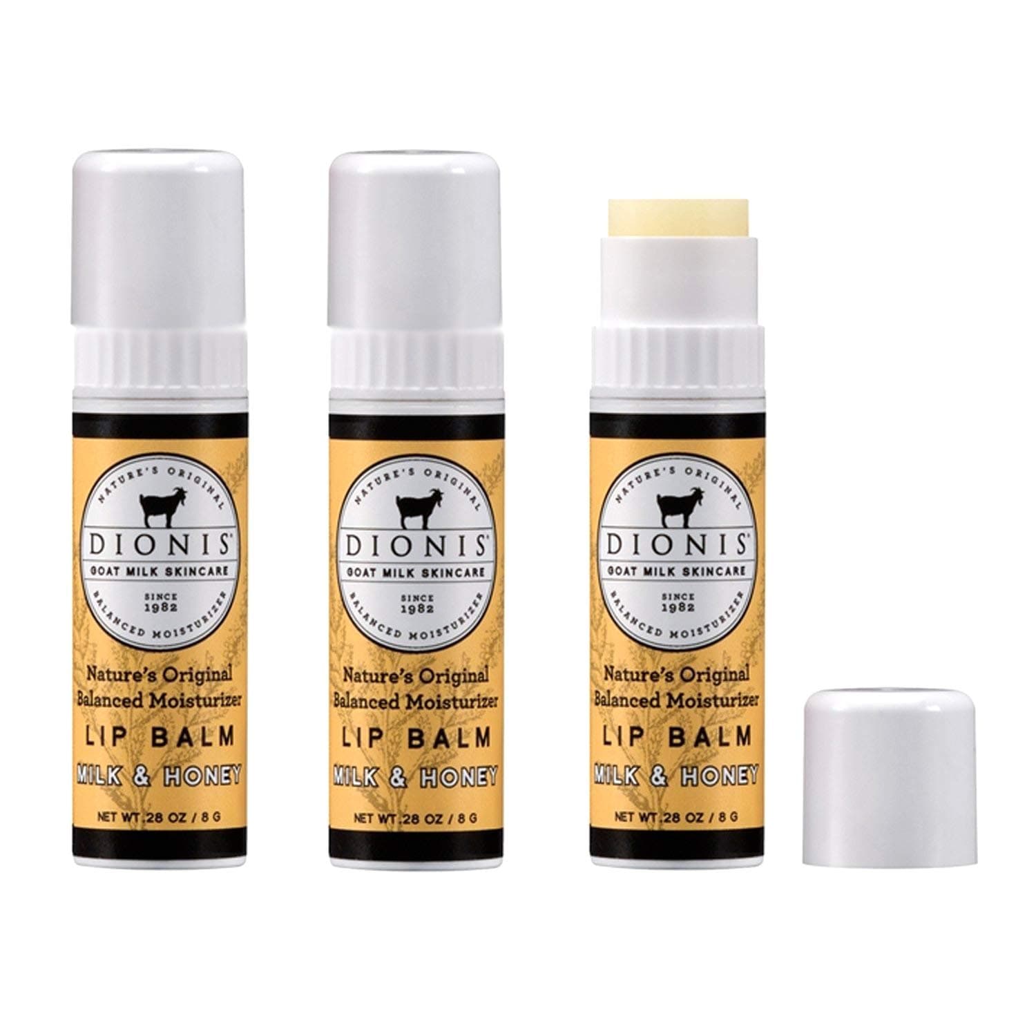 Goat Milk Lip Balm 3 Piece Set - Milk and Honey