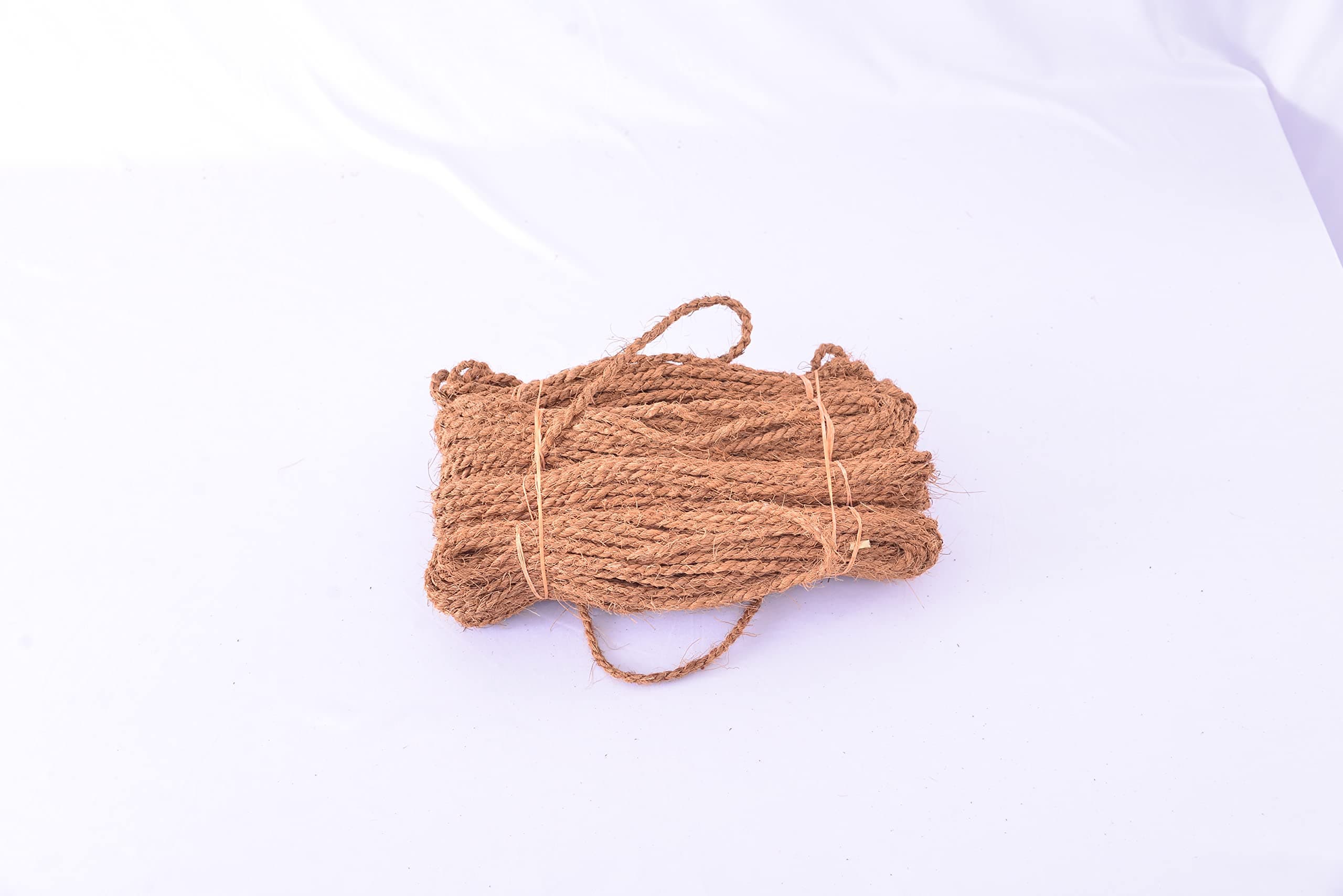 Organic Garden Twine Made of 100% Natural Coconut Fiber, Length :150 feet (50 feet @ 3 Hanks per Pack) Weight : 1 Lbs,Thickness:5mm,from Our Own Productions.