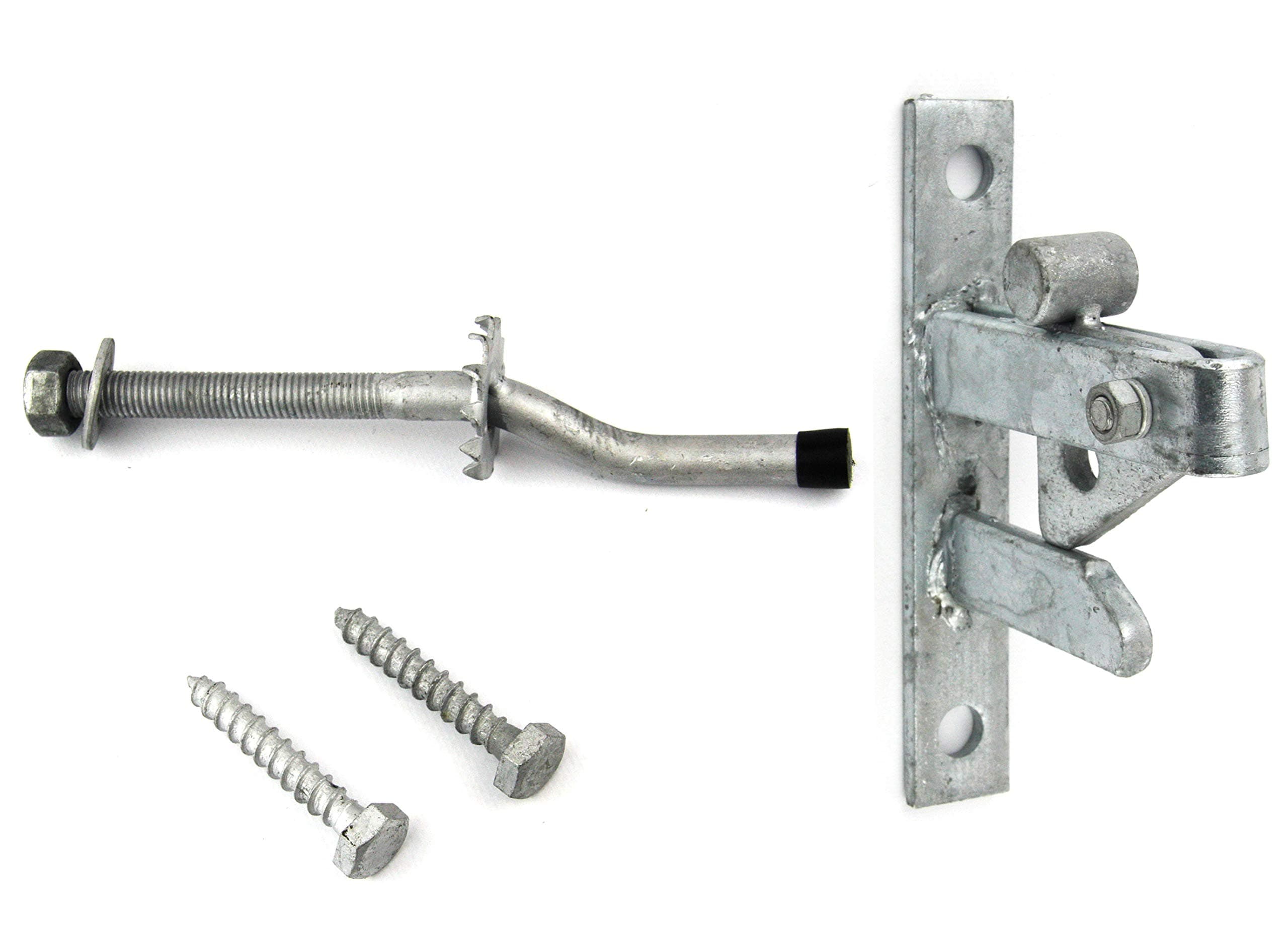 Self Locking Gate Catch Automatic gate Latch with Striker & Screws, Hot Dipped Galvanised Self Locking Gate Latch