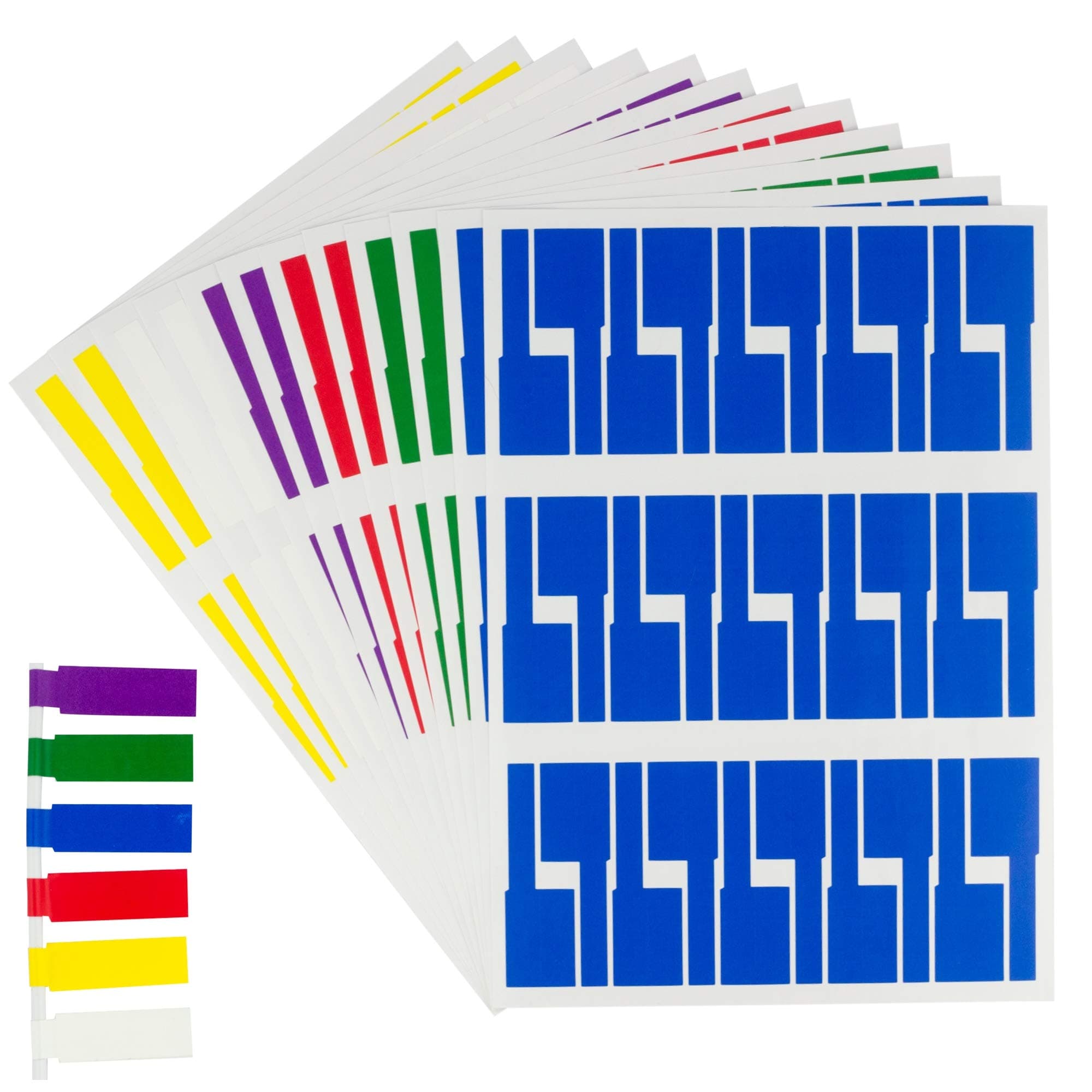 Zembros 12 Sheets 360 Pieces Cable Labels, A4 Self-adhesif Wire Labels. Waterproof, Tear Resistant Cord Tags - for Handwriting and Laser Printer