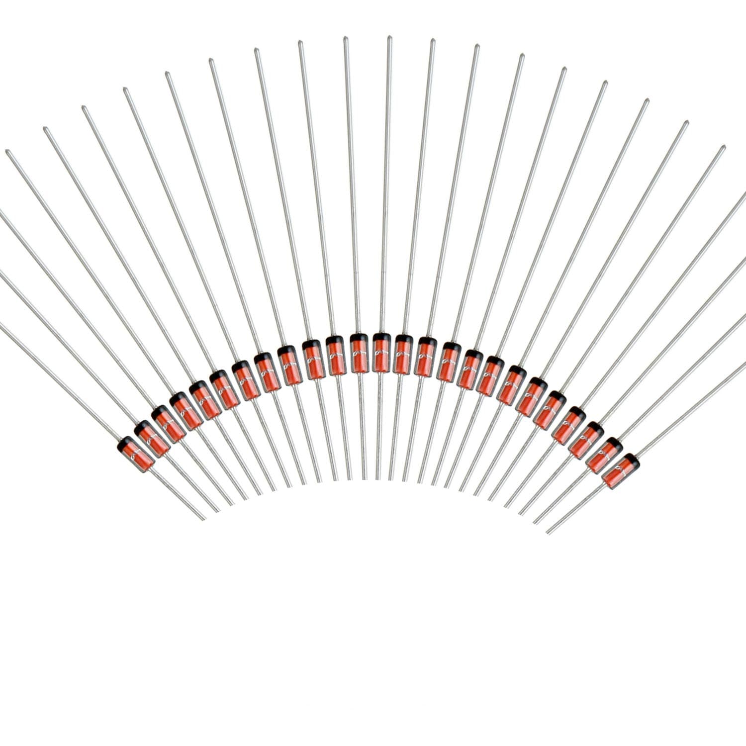 BOJACK 1N34A Germanium Diode 50 mA 65V Axial 1N34A 50 millimap 65 volt Electronic Diodes (Pack of 25)