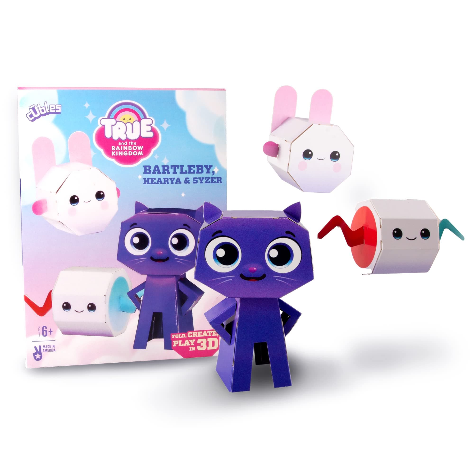 Bartleby from True and The Rainbow Kingdom - Create a Fun Durable Paperboard Action Figure - Puzzle + Origami = STEM Craft Collectible - No Glue No Scissors - by Cubles