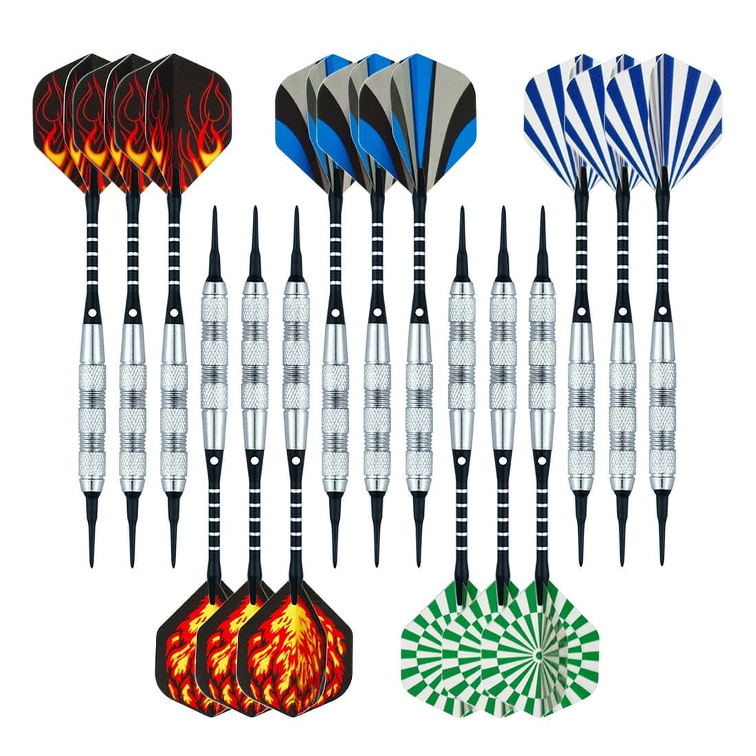 Wolftop Soft Tip Darts 18 Grams - Professional Darts Plastic Tip Set for Elec...