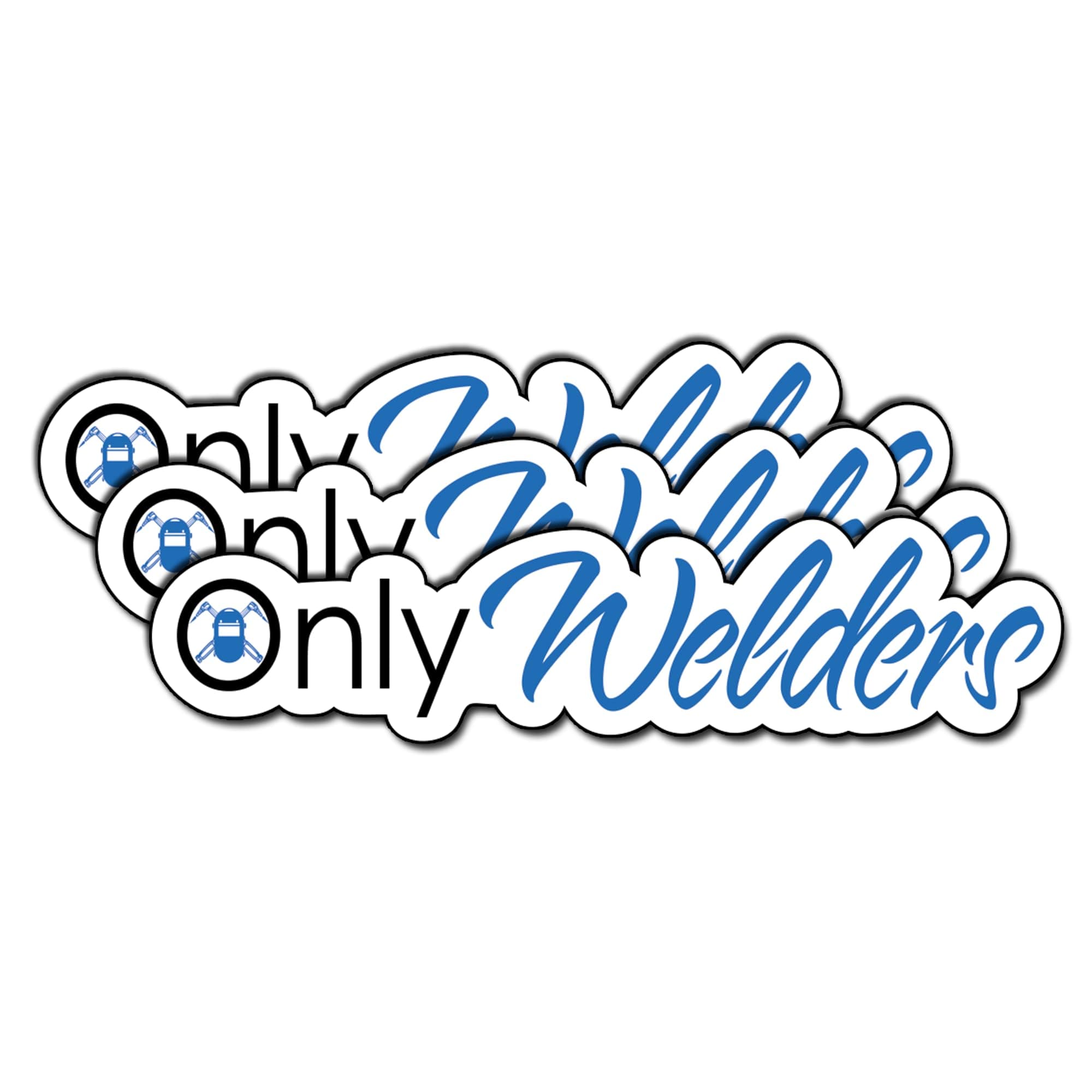 (3 Pcs) Only Welders Sticker Funny Welding Welder Hard Hat Stickers Funny Decals Gifts Helmet Waterproof Vinyl Sticker for Water Bottles Tumbler Phone Cars Laptops Adults Kids Boys (3"x0.75")
