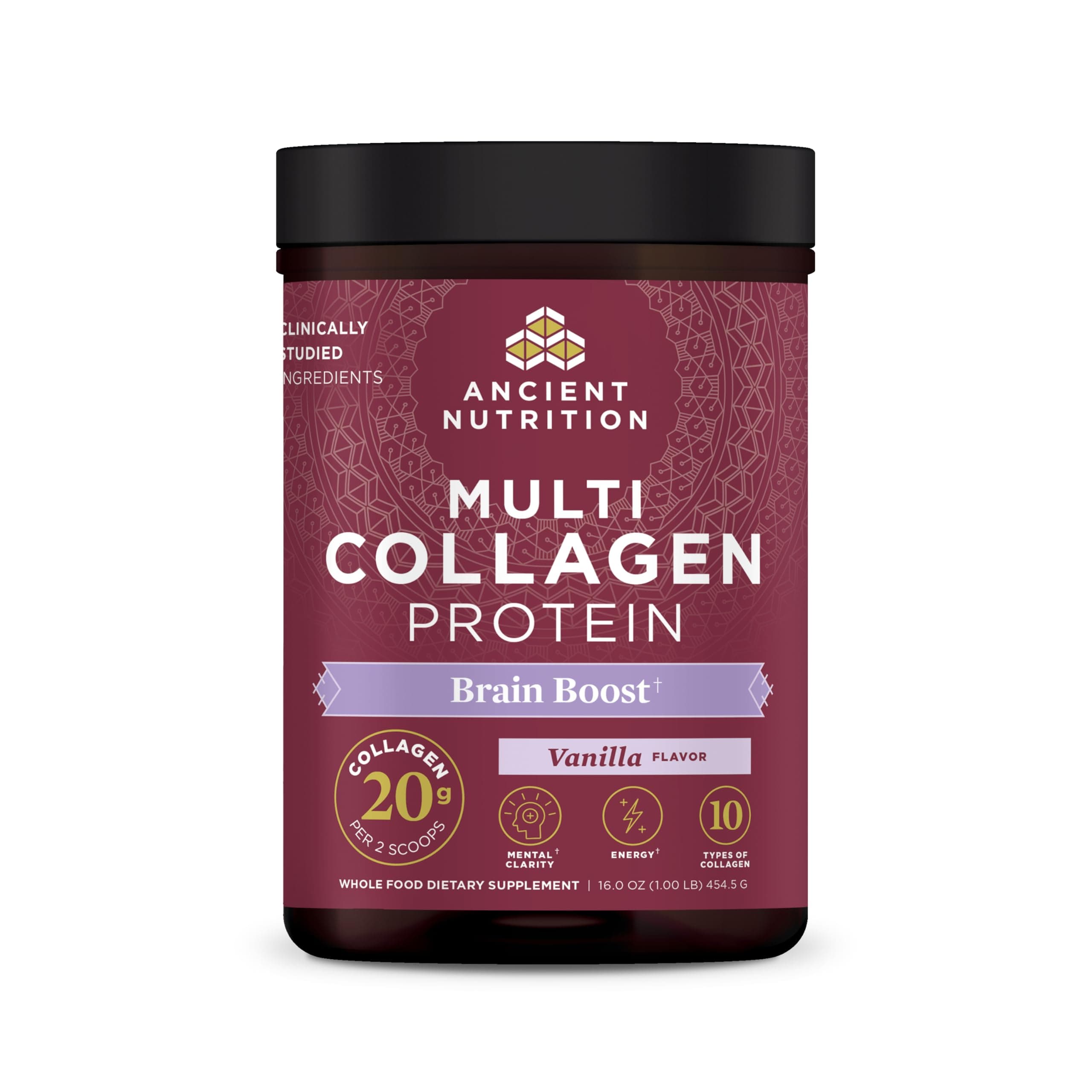 Collagen Powder Protein, Multi Collagen Protein, Hydrolyzed Collagen Peptides Supports Skin and Nails, Joint Supplement (Brain Boost, 45 Servings)