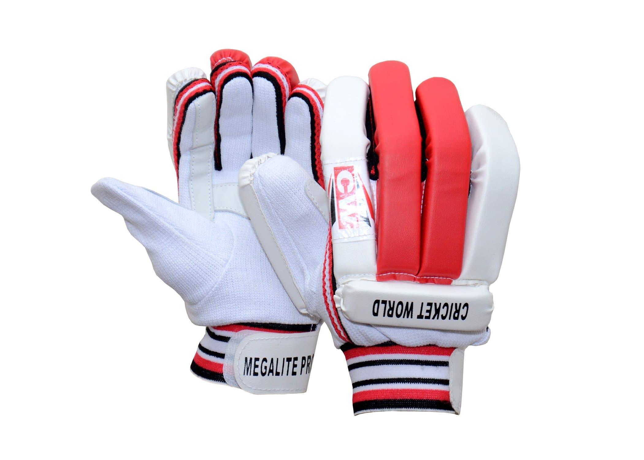 CW "Megalite Pro PVC Material Made Sports Cricket Men Size Right Handed Batting Gloves