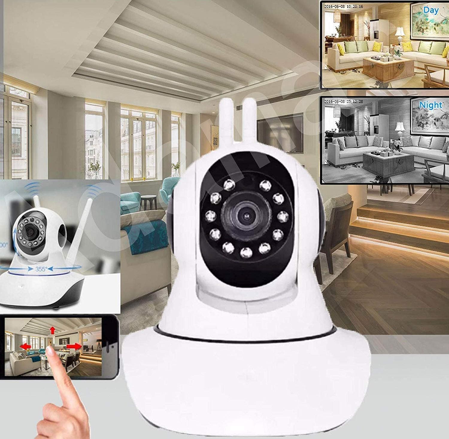 Eagle V380 Realtek Keye/Camhi WiFi Smart Camera with HD Night Vision (White)
