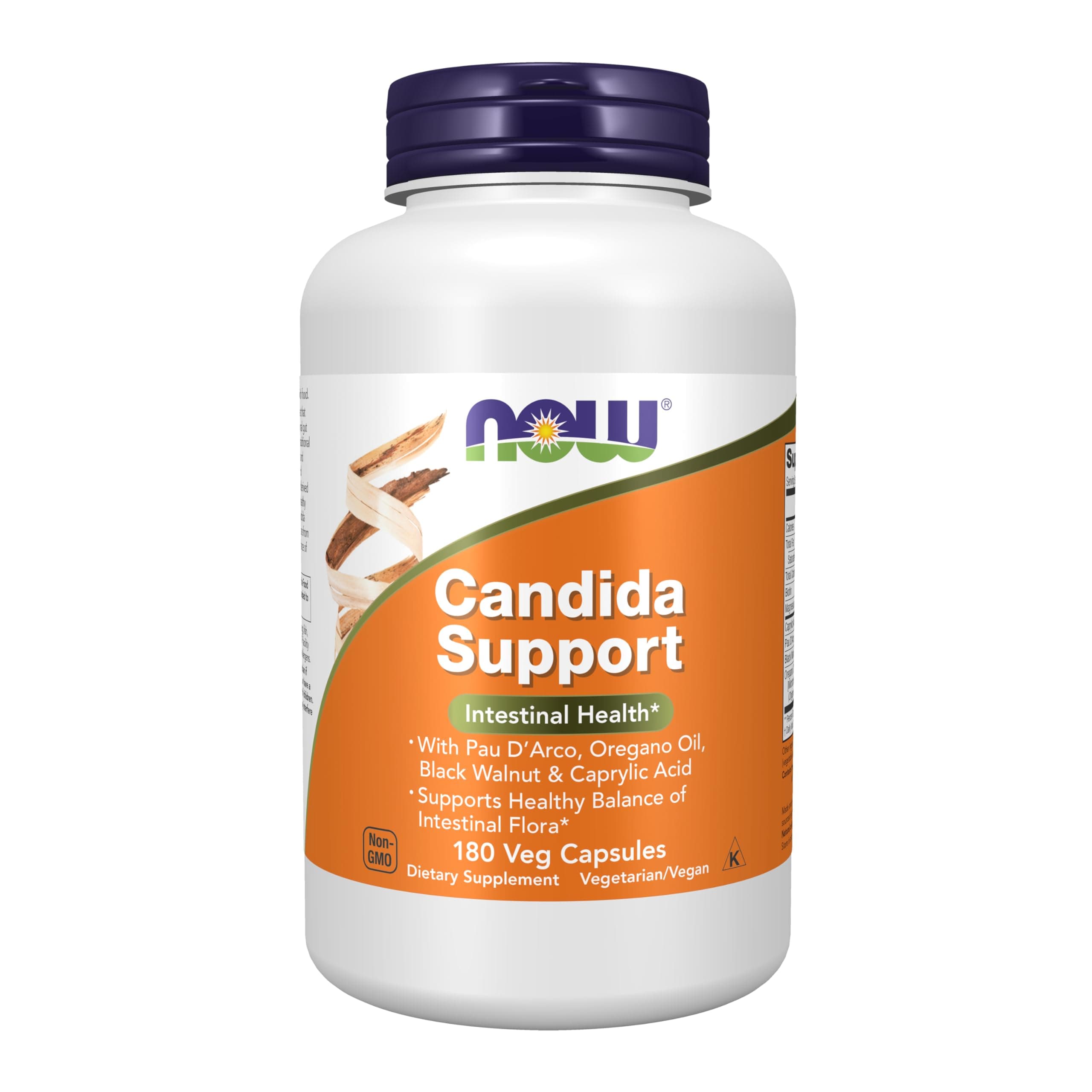 Supplements, Candida Support with Pau D'Arco, Oregano Oil, Black Walnut & Caprylic Acid, 180 Veg Capsules
