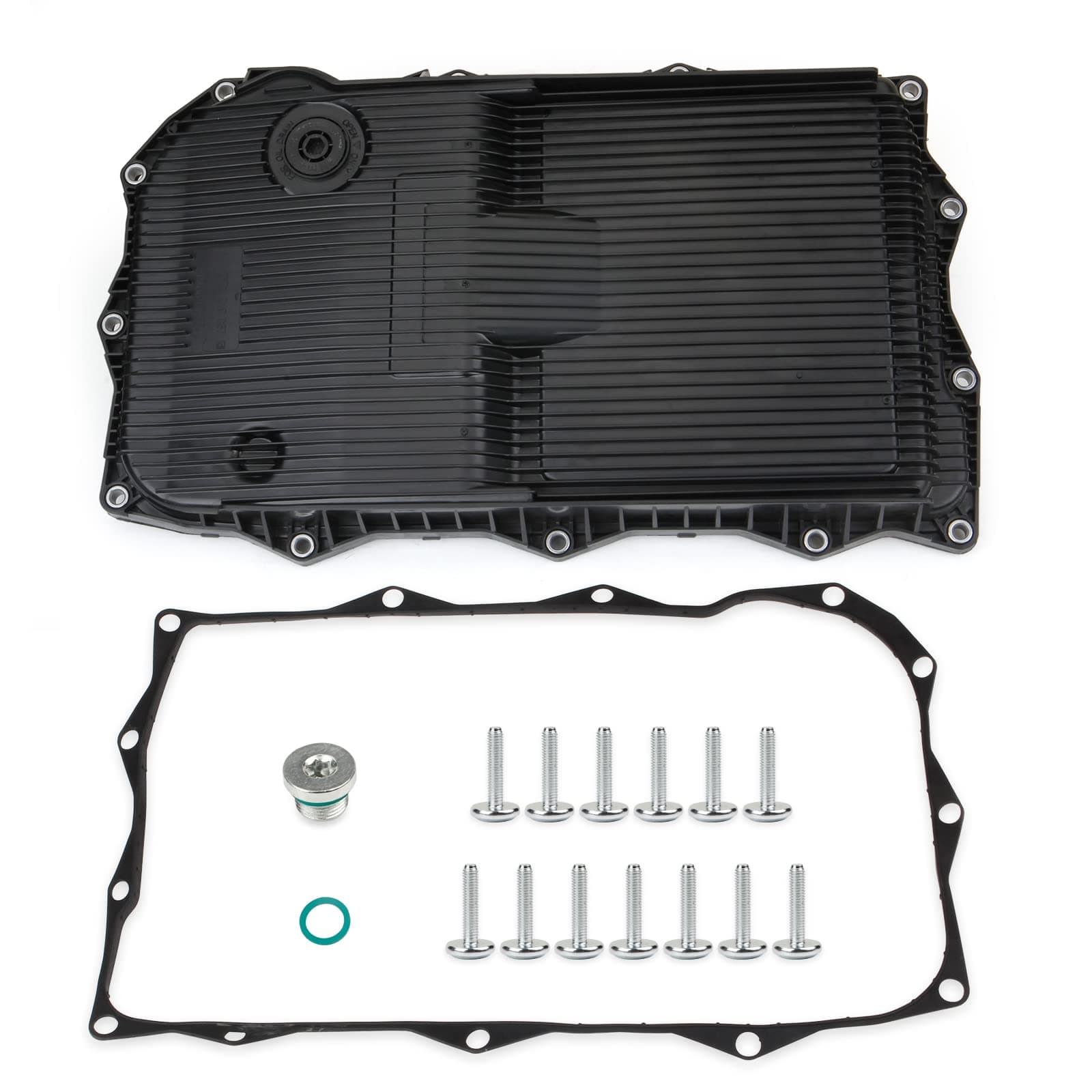 Transmission Oil Pan with Bolts Compatible with 2013-2022 Ram 1500 2500 3500 Dodge Durango Challenger Charger Jeep Grand Cherokee Chrysler 300 8 Speed Trans