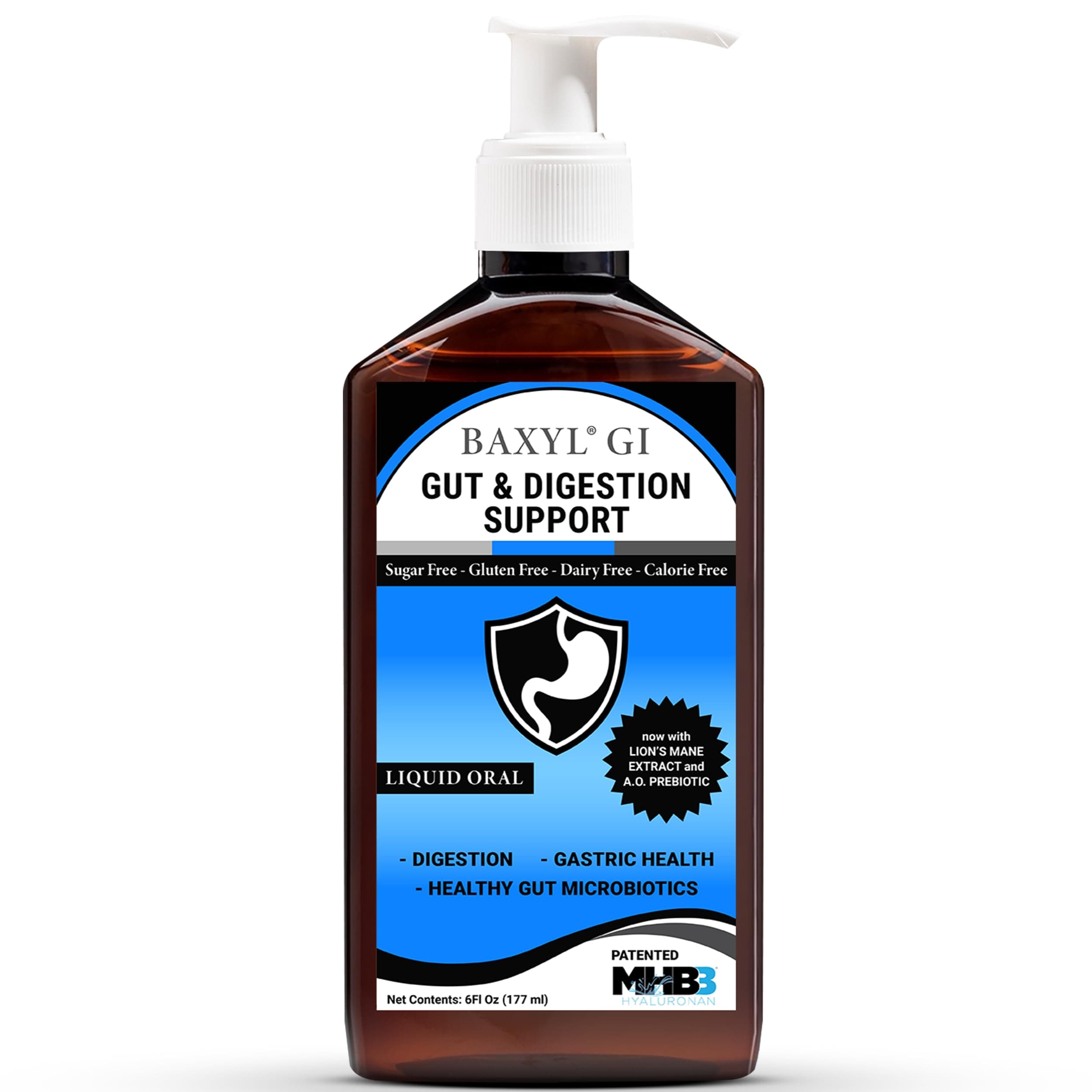 GI - Digestion, Digestive Aid & Stomach Relief - GERD (Acid Reflux), IBS, Crohn’s - (Patented Formula, Organic, Vegan, Made in USA) | 36 Day Supply - 6 Fl oz