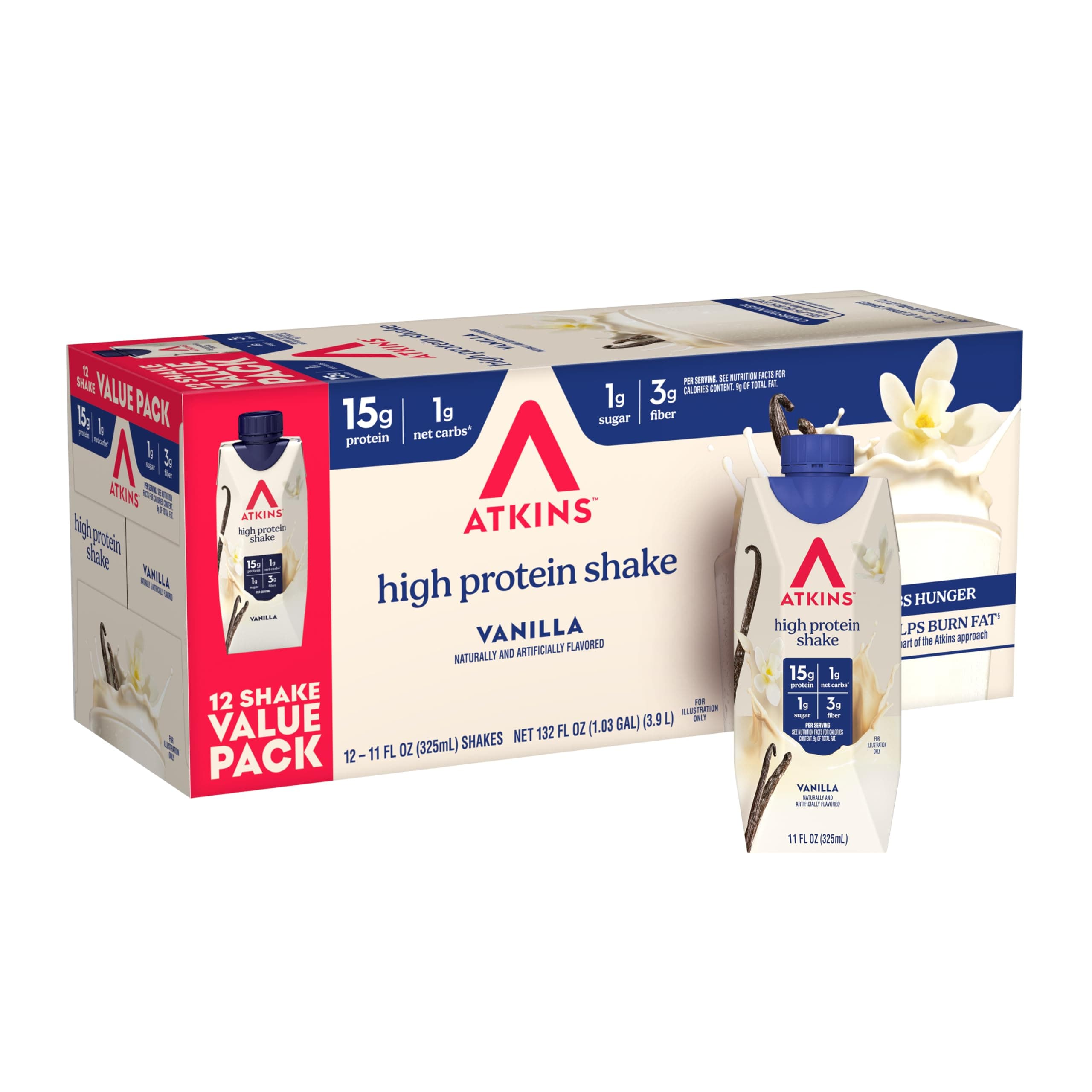 Ready To Drink Shake, French Vanilla, 11-Ounce Aseptic Containers, 12 Count