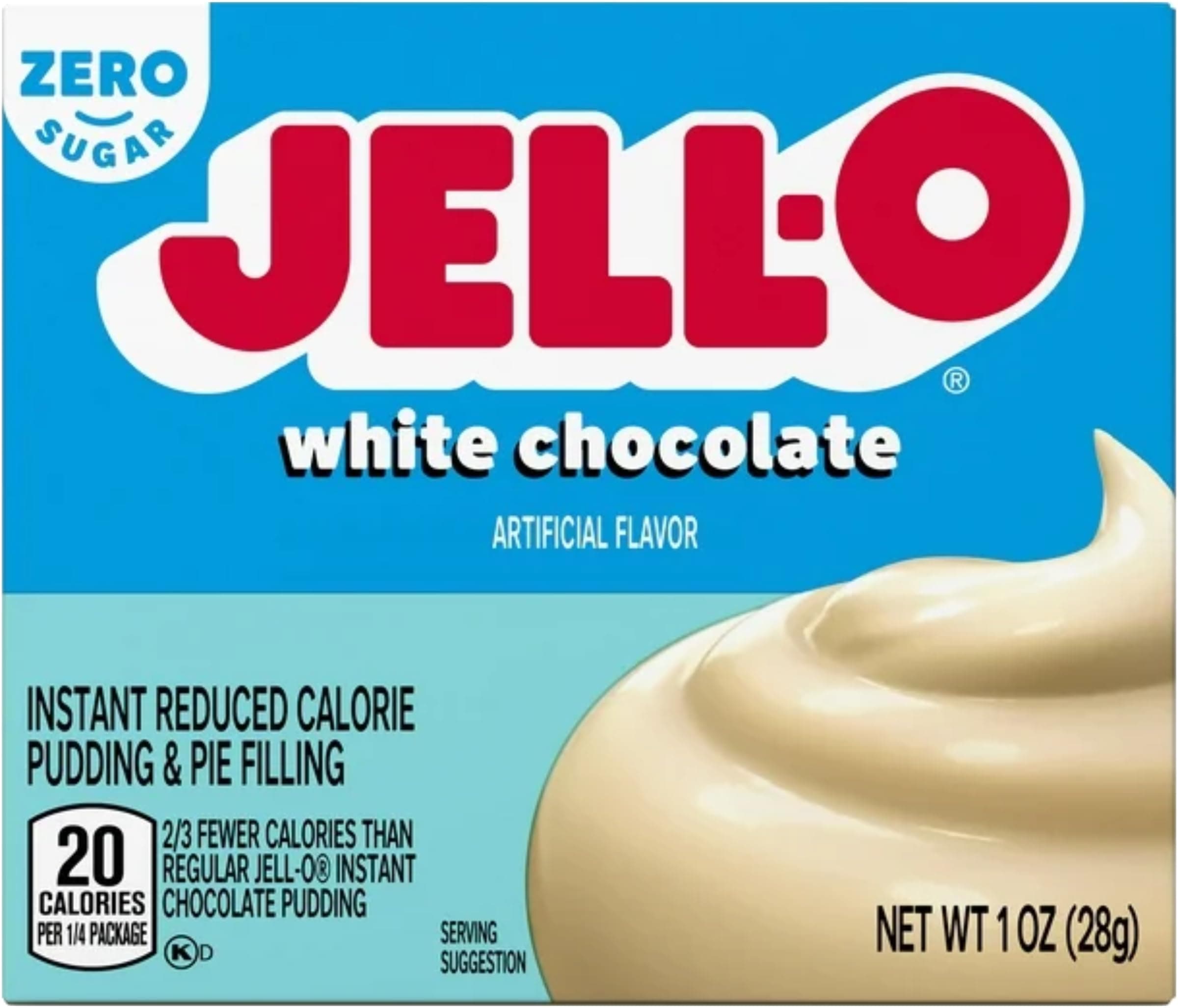JELL-O JELLO Jello Sugar Free White Chocolate Pudding Mix 1 Ounce, 1 Units