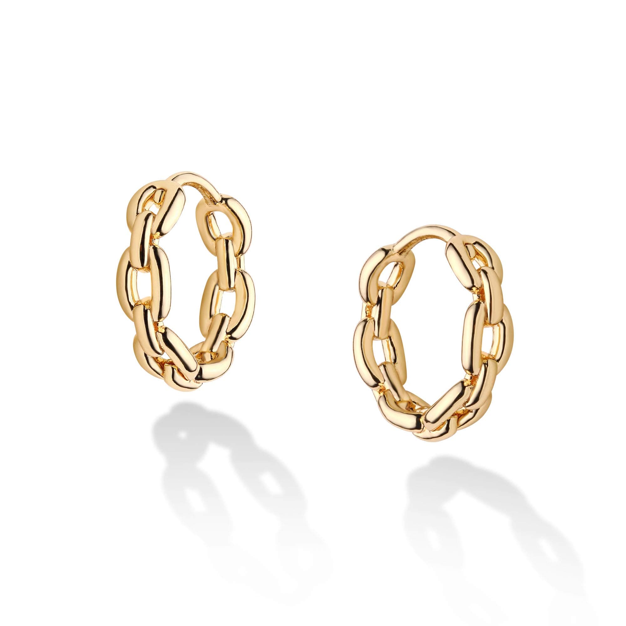 VACRONACubic Zirconia Huggie Earrings 14k Gold Plated Tiny Earrings Small Huggie Hoop Earrings Simple Lightweight Hoops Gift for Women