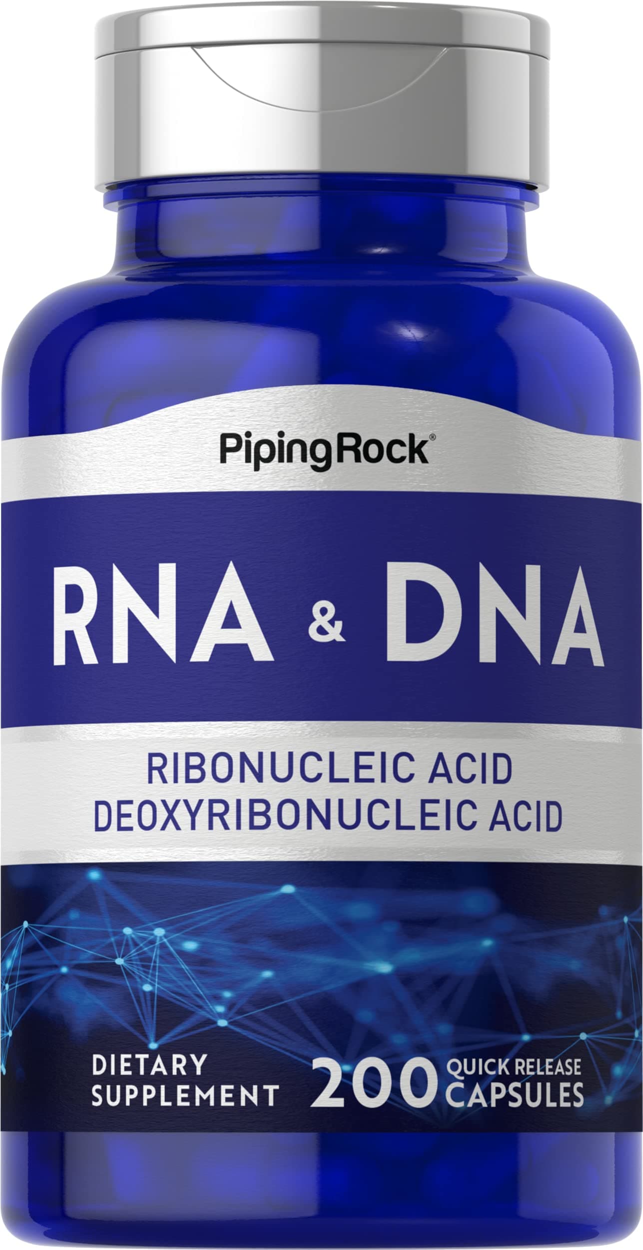 RNA DNA Supplement | 200 Capsules | Ribonucleic Acid & Deoxyribonucleic Acid Complex | Non-GMO, Gluten Free