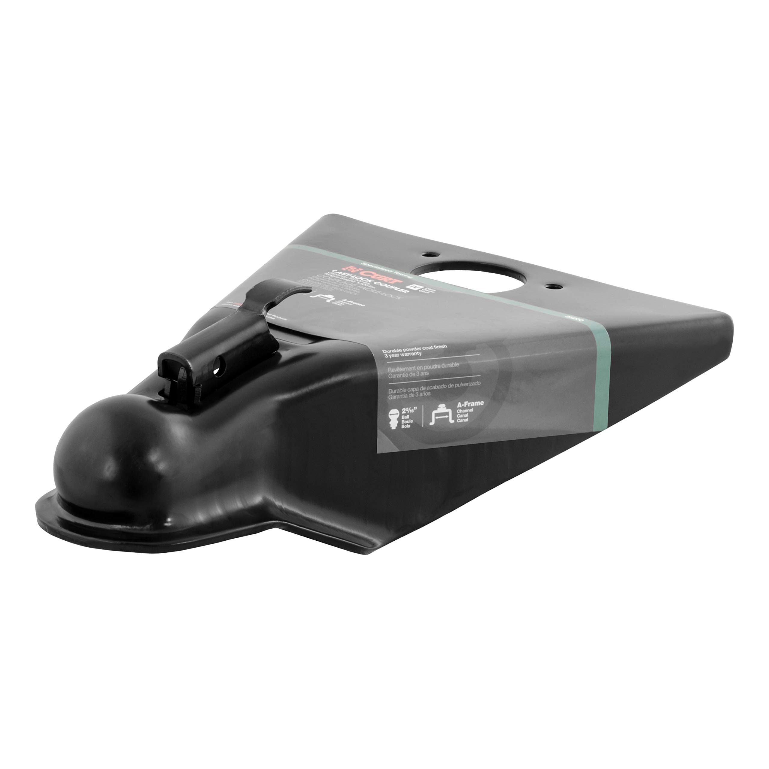 CURT 25200 Black A-Frame Trailer Coupler, 2-5/16-Inch Hitch Ball, 10,000 lbs