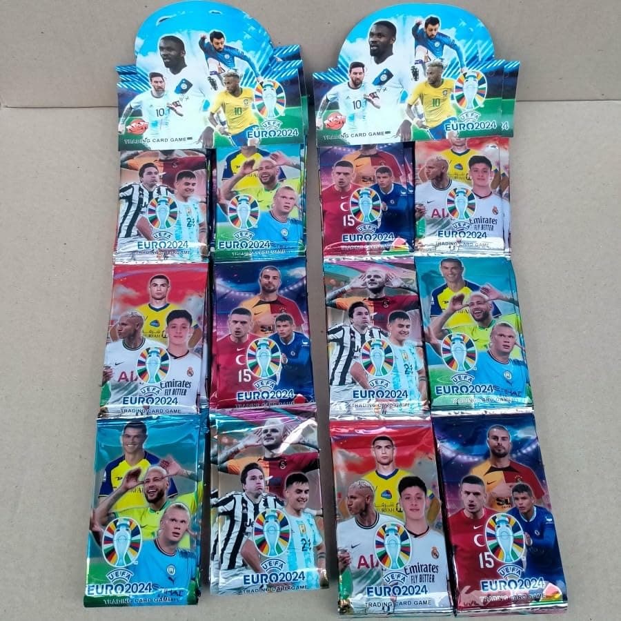 UEFA Euro 2024 Trading Card Game, Football Star Player Playing Collectibles Cards, Premier Champions League Collectible Collection Gifts for Fans Pack of 12 (8 Cards in Each Pack, Total 96 Cards)