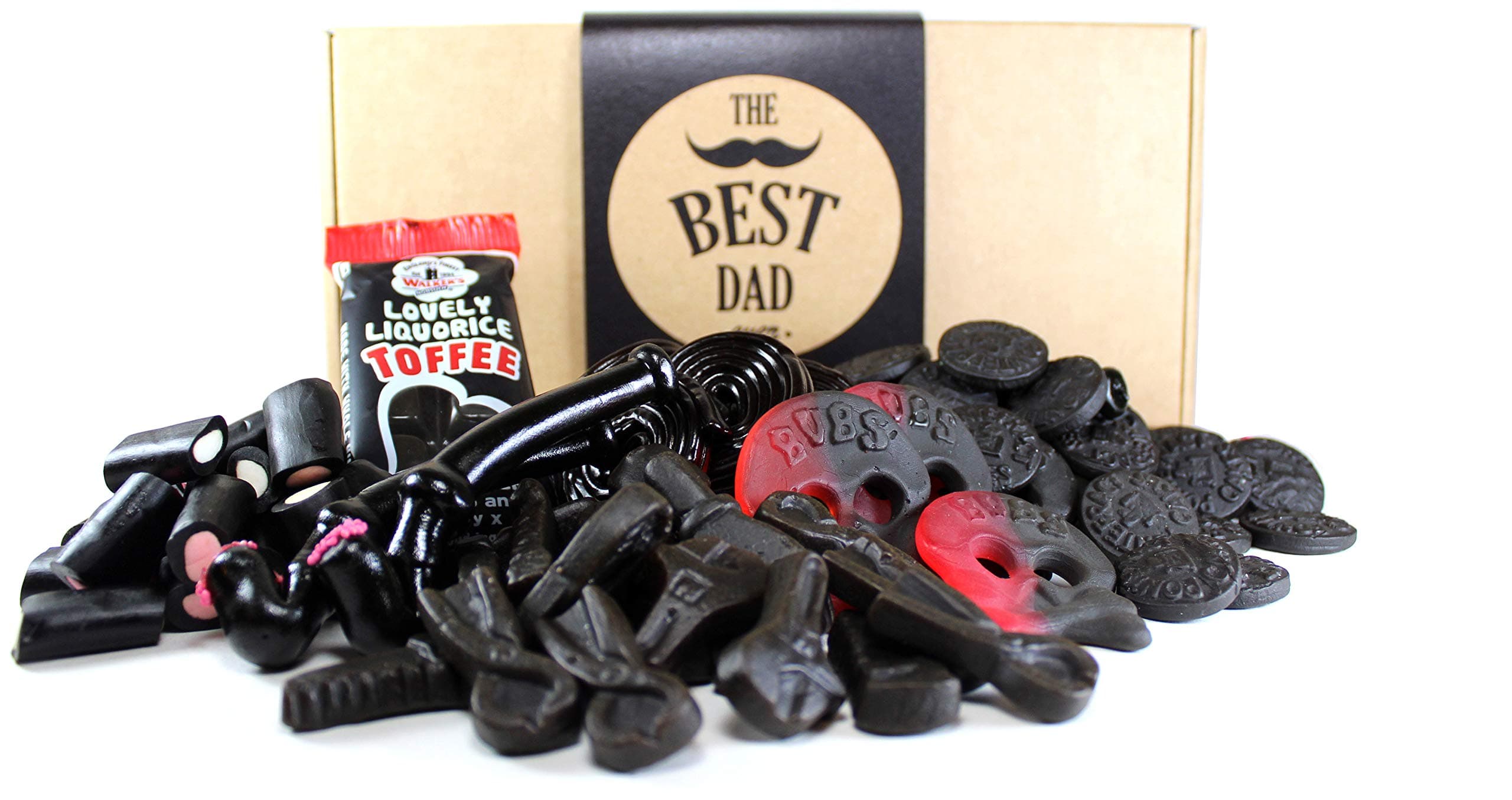 Best Dad Ever - Liquorice Gift Hamper. Perfect for Dads on Father's Day at Christmas, Birthdays or Any Occasions. Best Selling Retro Liquorice!