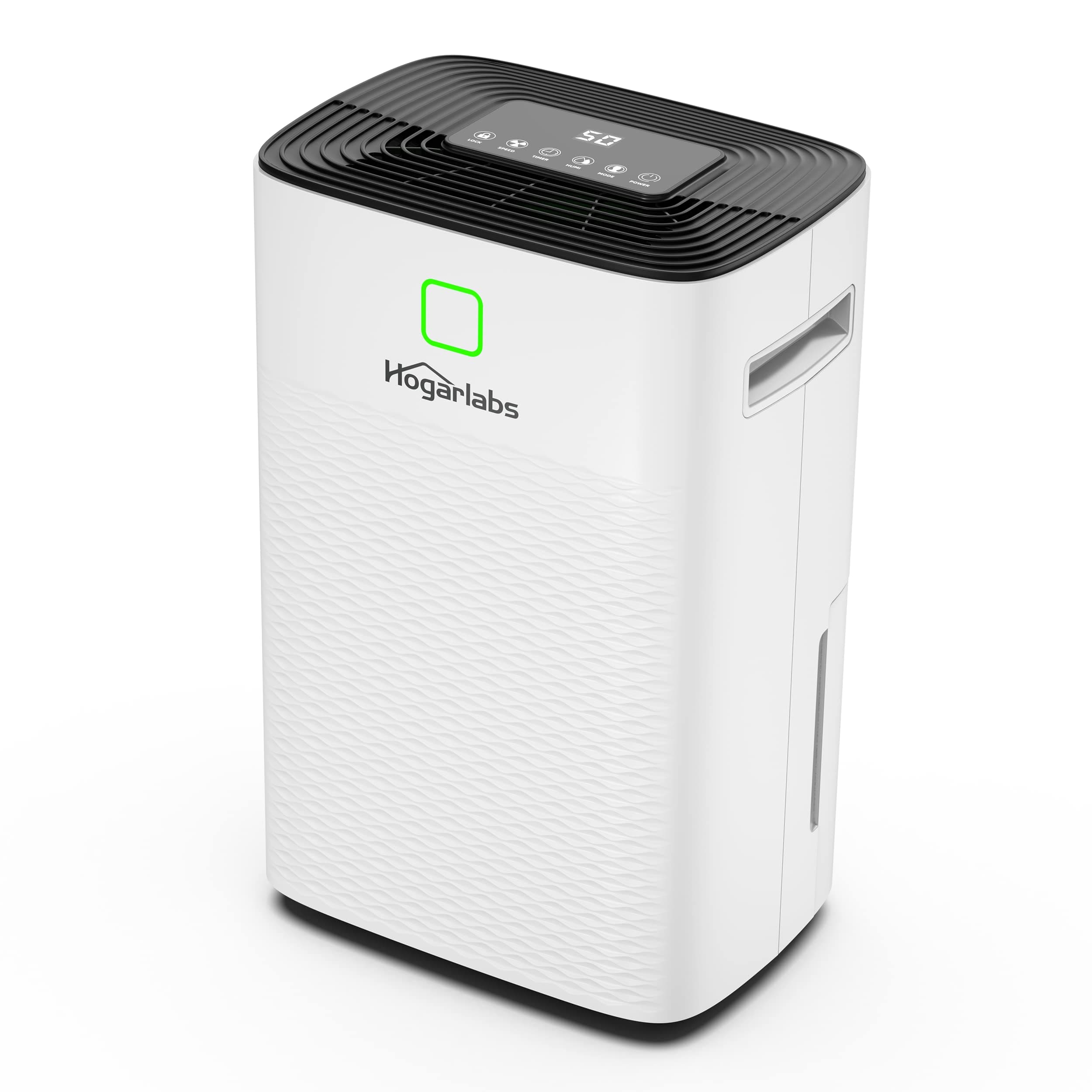 HOGARLABS50 Pint Dehumidifiers for Home Basements, with 3 Working Modes, Overflow Protection, and Auto Shut off Restart. Ultra Silent Dehumidifier with Drain Hose, Intelligent Humidity Control