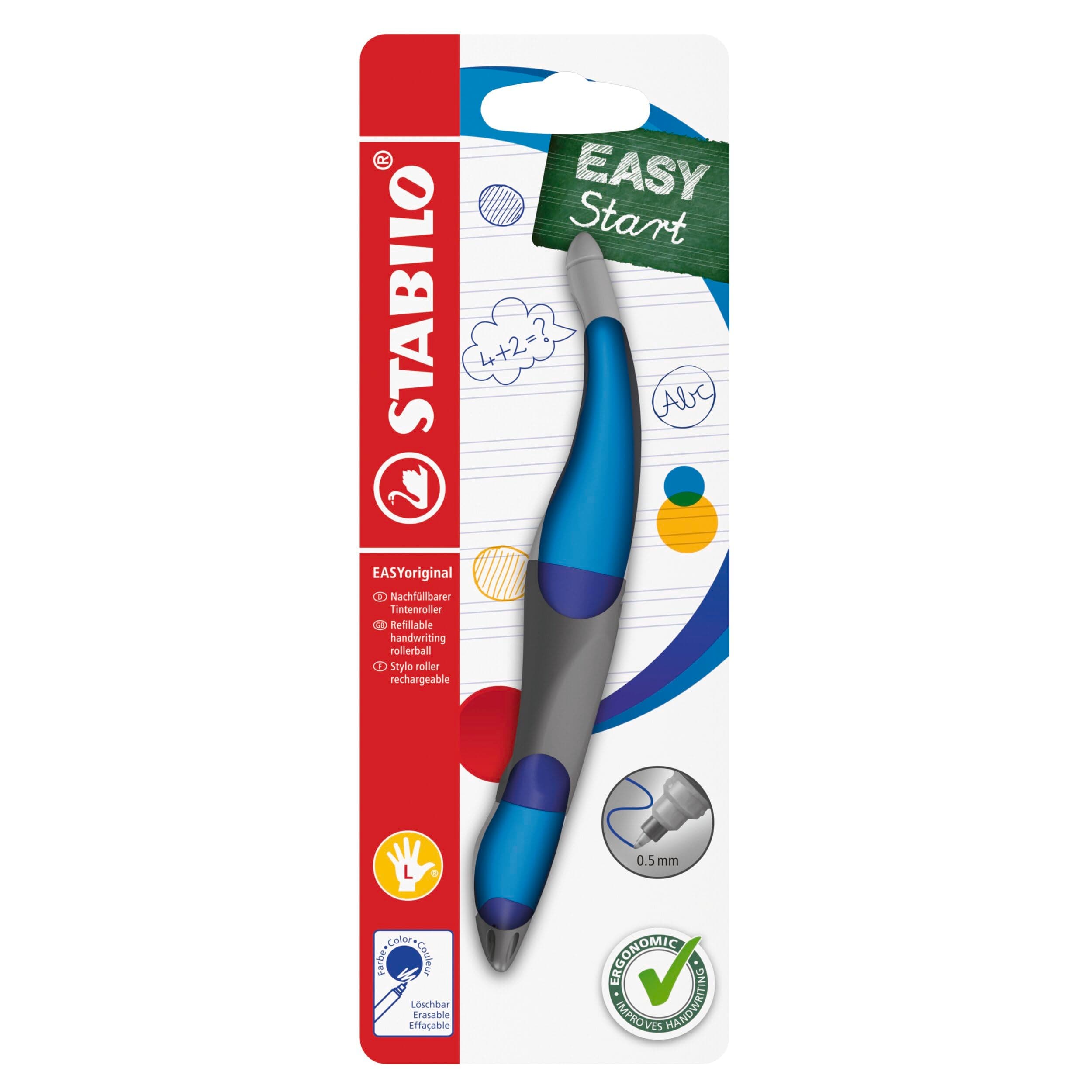 EASYoriginal - Ergonomic Rollerball - Left-Handed - Pack of 1 - Dark Blue/Light Blue