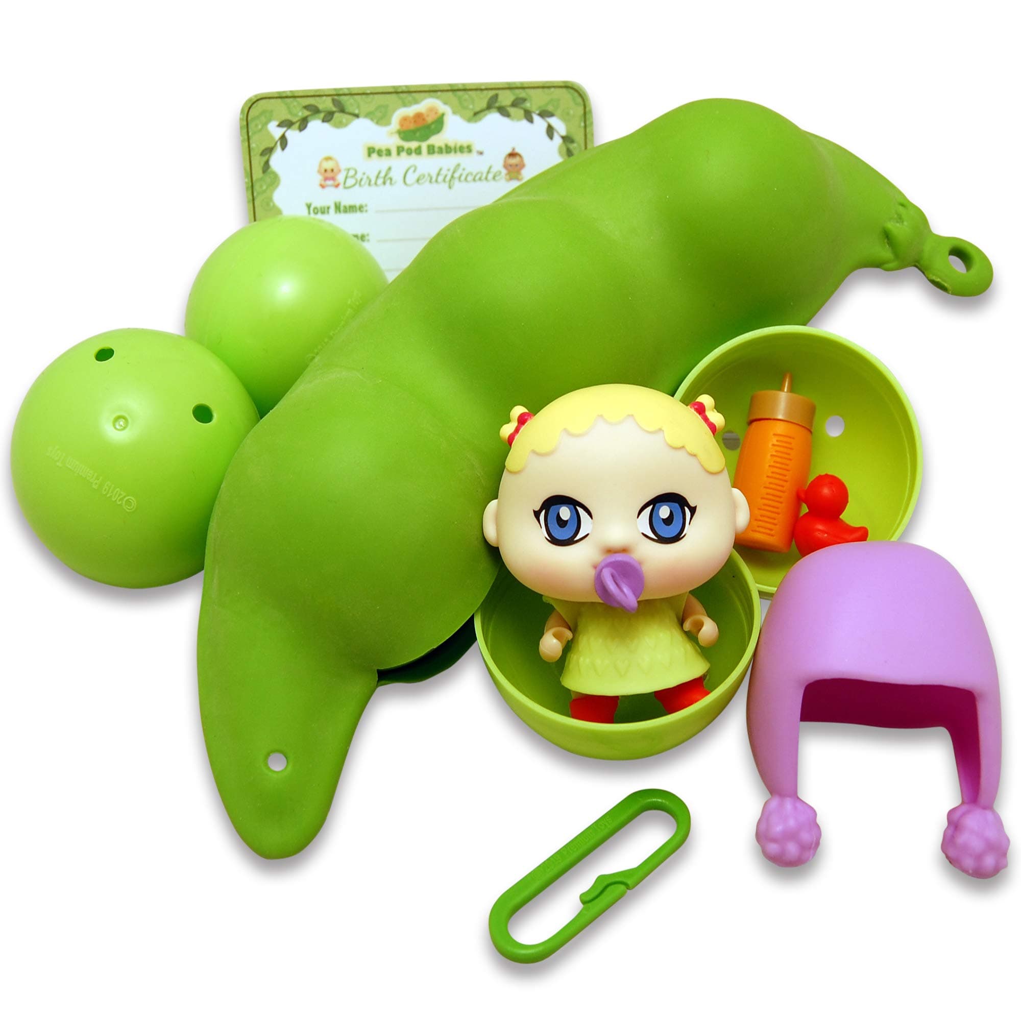 Pea Pod Babies - Collectible Mystery Surprise Toy with Mini Baby, Clothing, & Accessories - All in A Soft Pea Pod - Small Doll for Boys & Girls, Assorted, Easter Basket Stuffer