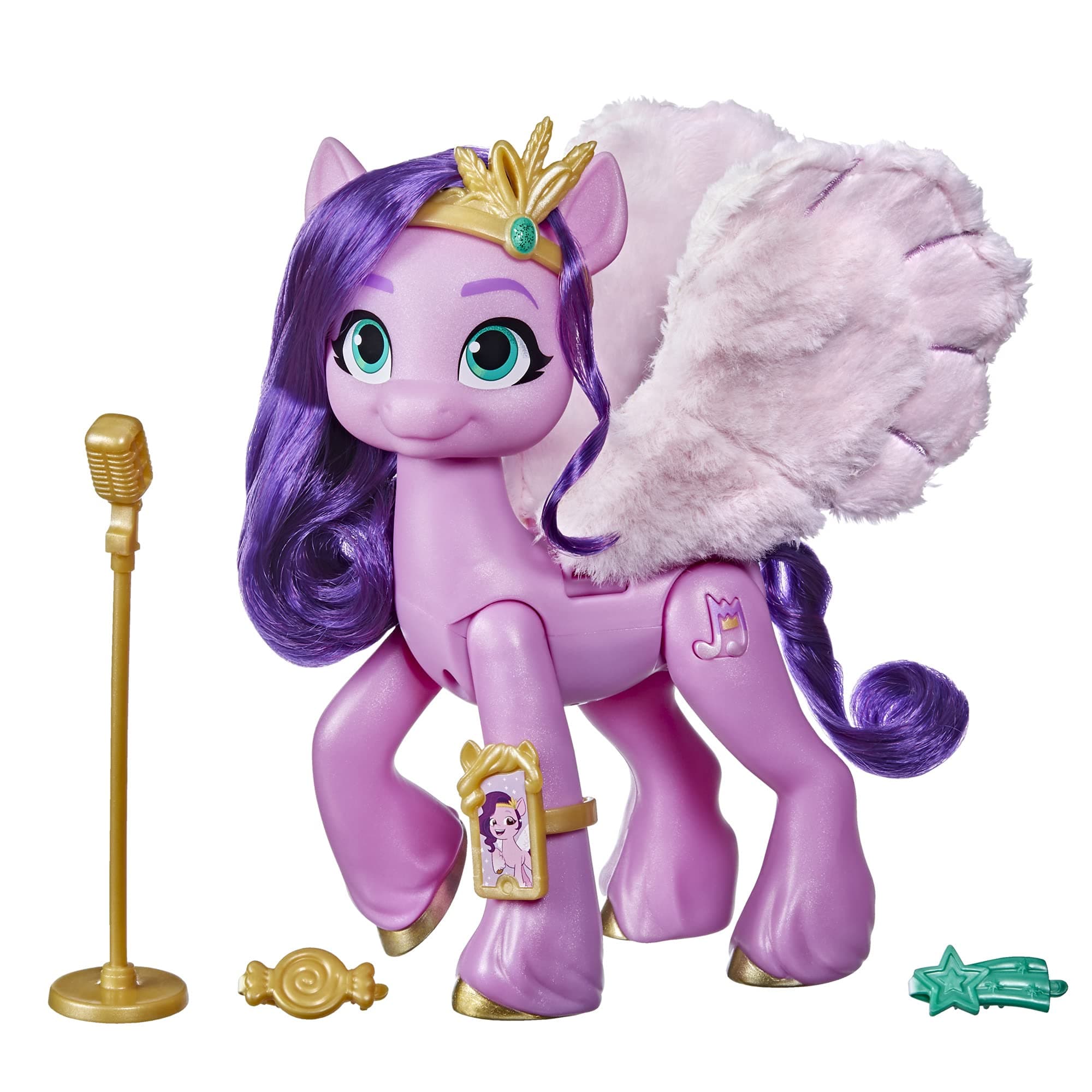 A New Generation Movie Singing Star Princess Petals - 15-Cm Pony Toy that Sings, Plays Music for Kids