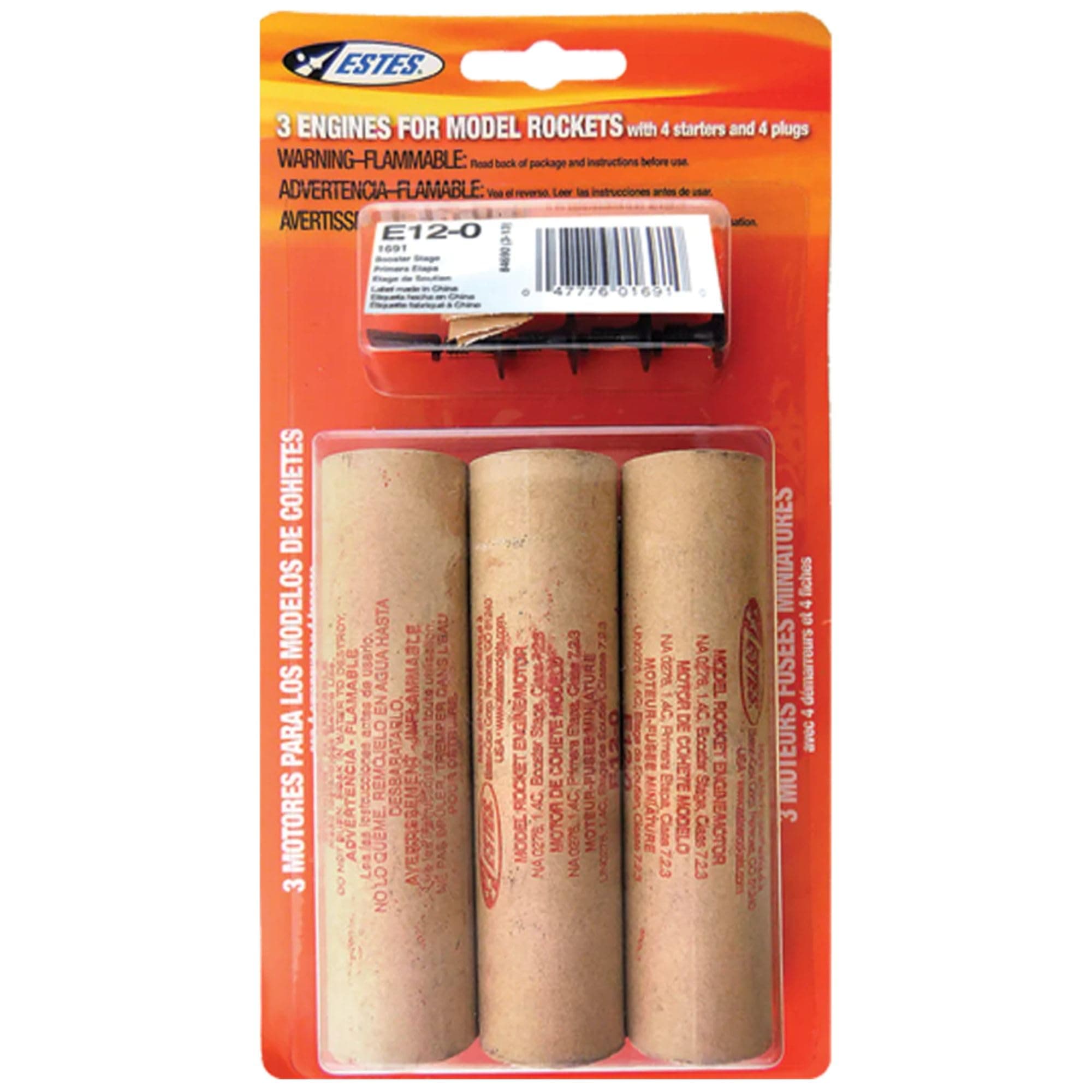 Estes E12-0 (3-Ea) Rocket E Engine