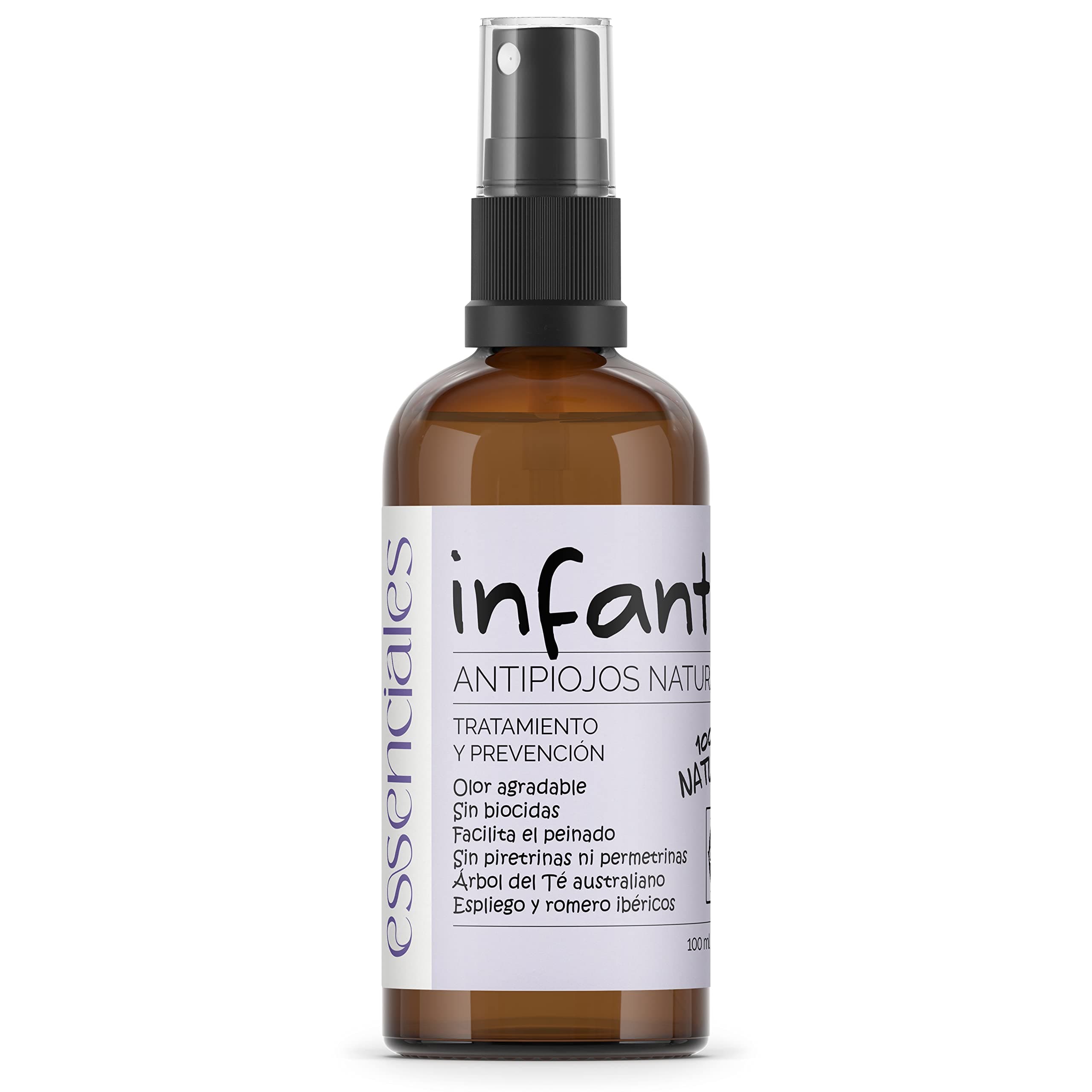 100% Natural Lice Comb Without piretrines, total effectiveness, nice smell and made with the best essential oils: Australian tea tree from leading brand ‘Essenciales’.