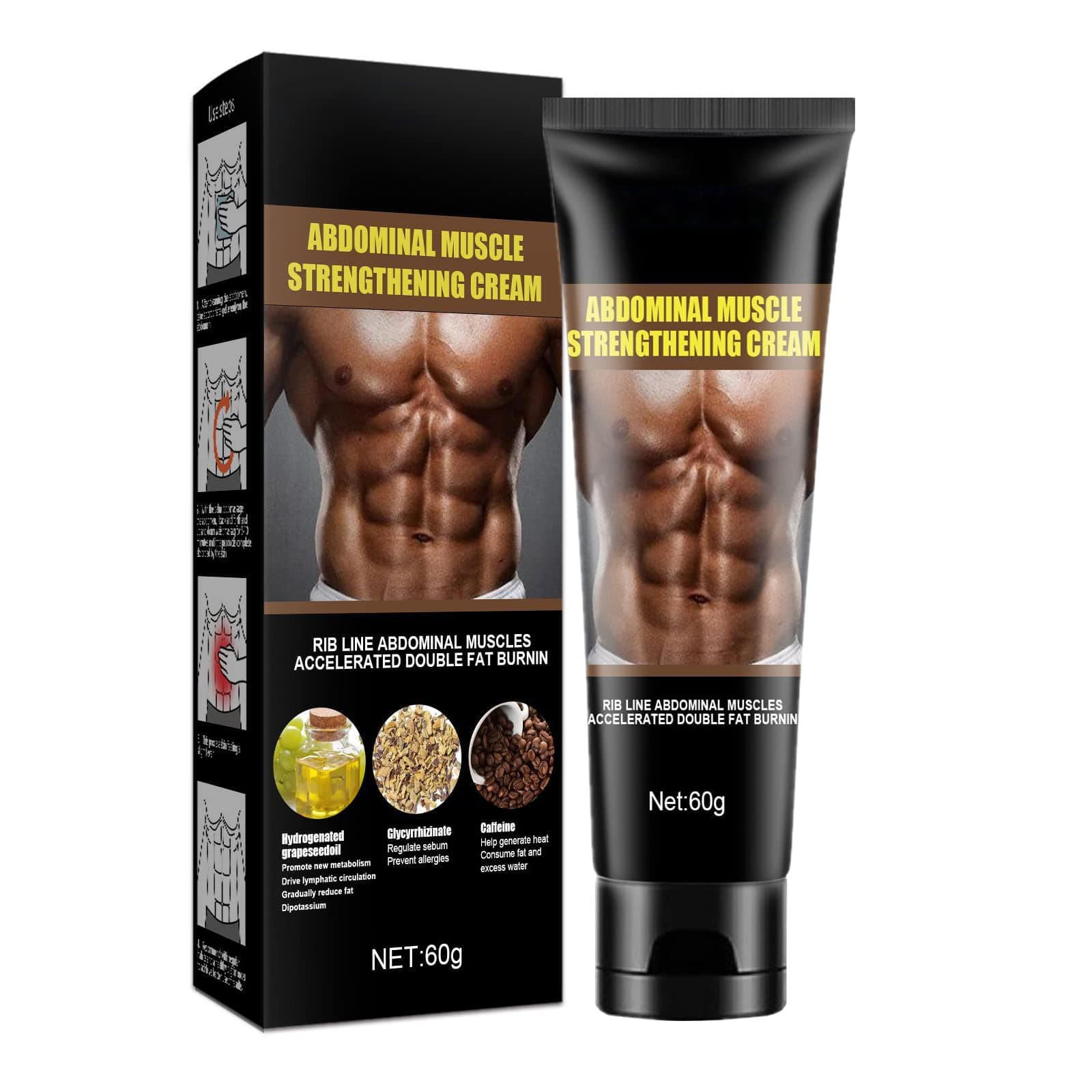 Abdominal Cream, Abs Sculpting Cream, Hot Creams Fat Burning Massage Gel Anti Cellulite Skin Tightening Firming, Workout Sweat Enhancer Creams for Tummy, Belly and Waist
