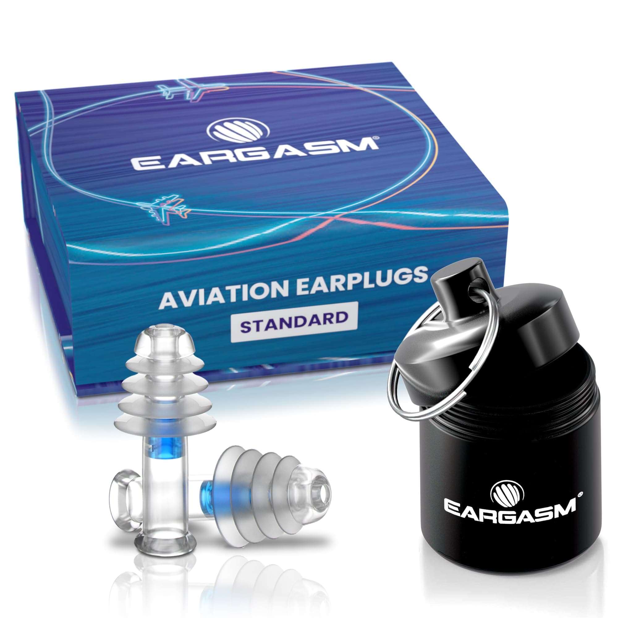 Aviation Earplugs - Ear Pain Relief for Air Travel - Standard Size