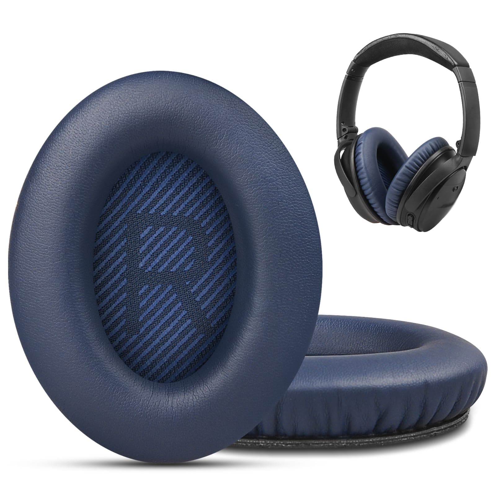Premium Replacement Ear Pads for Bose QC35 & QC35ii Headphones by GEVO- Comfortable Adaptive Memory Foam and Extra Durable - Fits QuietComfort 35 & 35ii / SoundLink 1&2 AE(Over-Ear(Blue)