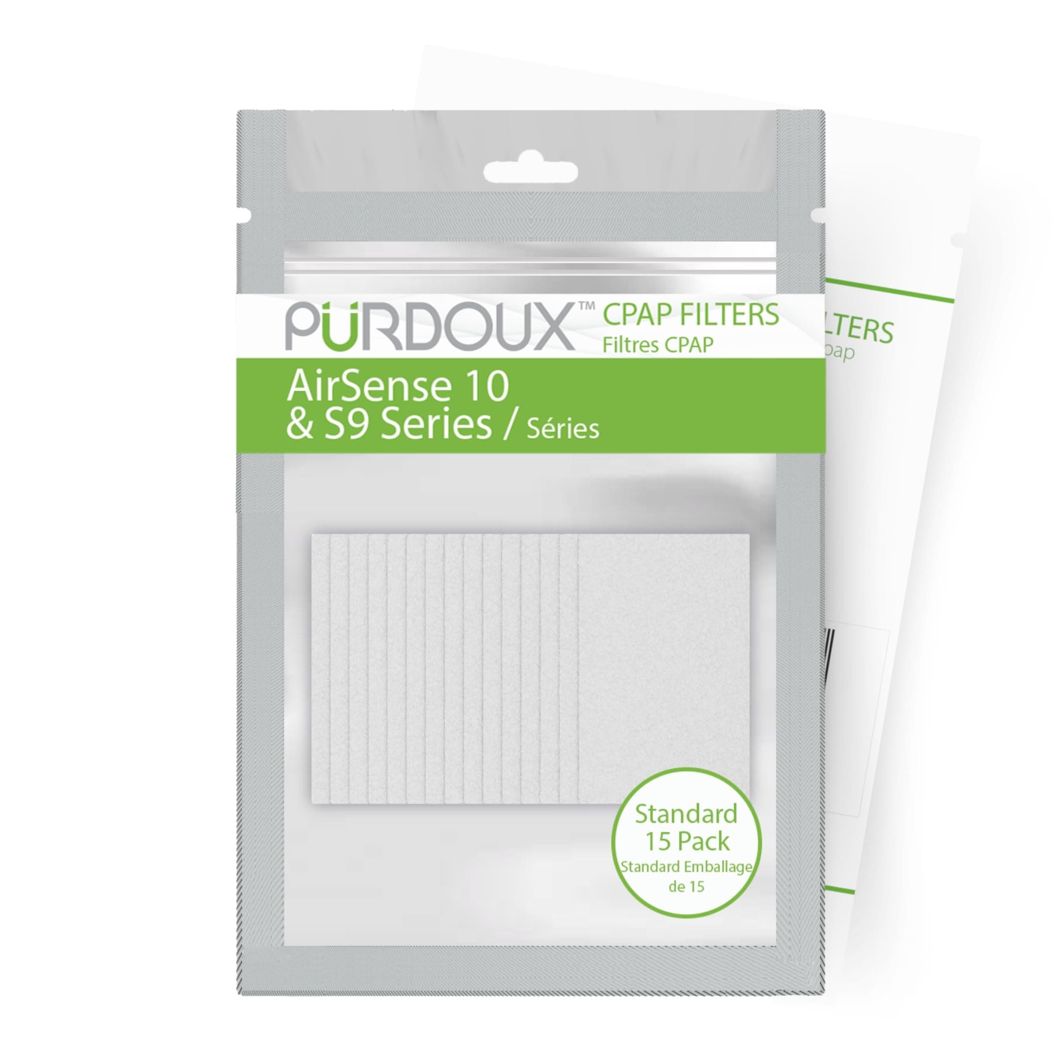 PURDOUX CPAP Filters for ResMed AirSense 10 & S9 Devices (Standard 15 Pack))