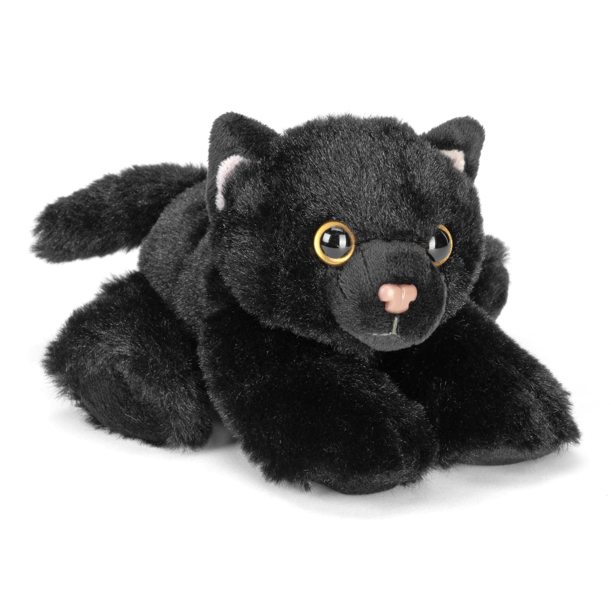 WILD REPUBLIC Black Cat Stuffed Animal, Plush Toy, Gifts for Kids, Hug'Ems 7 Inches