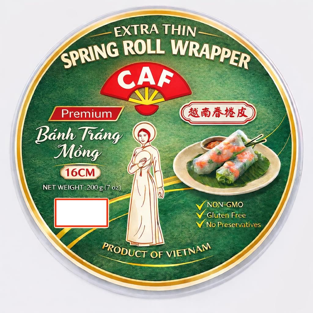 Young Lady Premium Spring Roll Wrapper (Round 16cm)