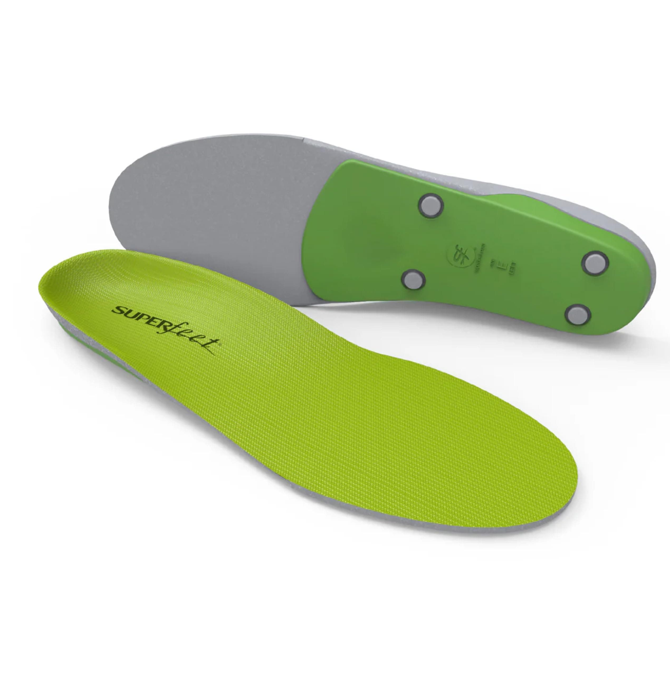 Superfeet GREEN - High Arch Orthotic Support - Cut-To-Fit Shoe Insoles - Men 11.5-13 / Women 12.5-14