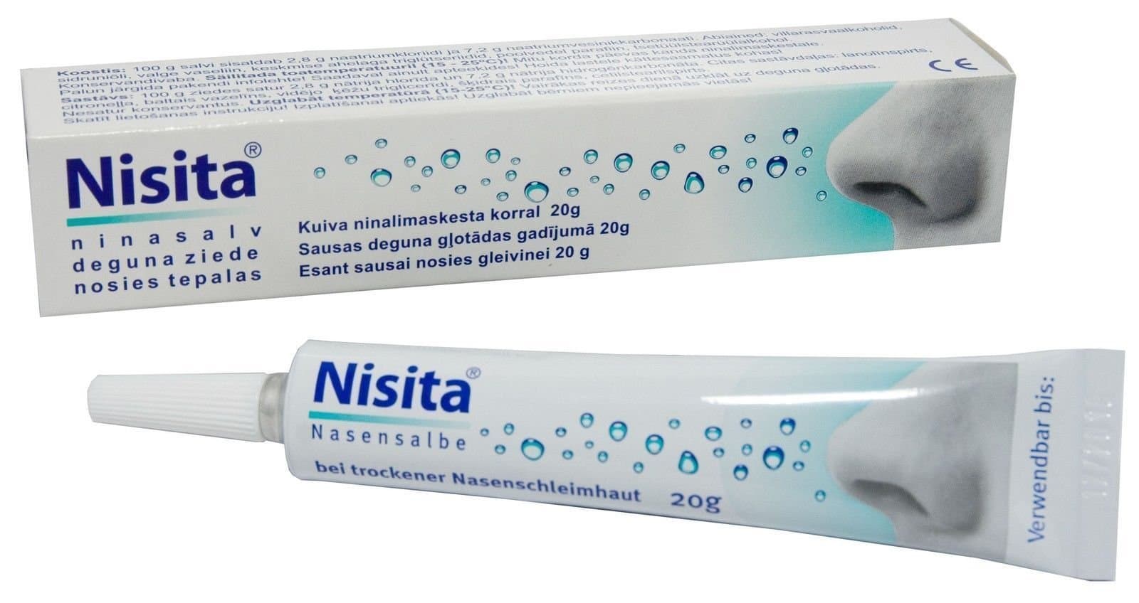 Nisita Nasal Ointment 20mg for Dry mucous Membrane with sea Salt Blocked Nose