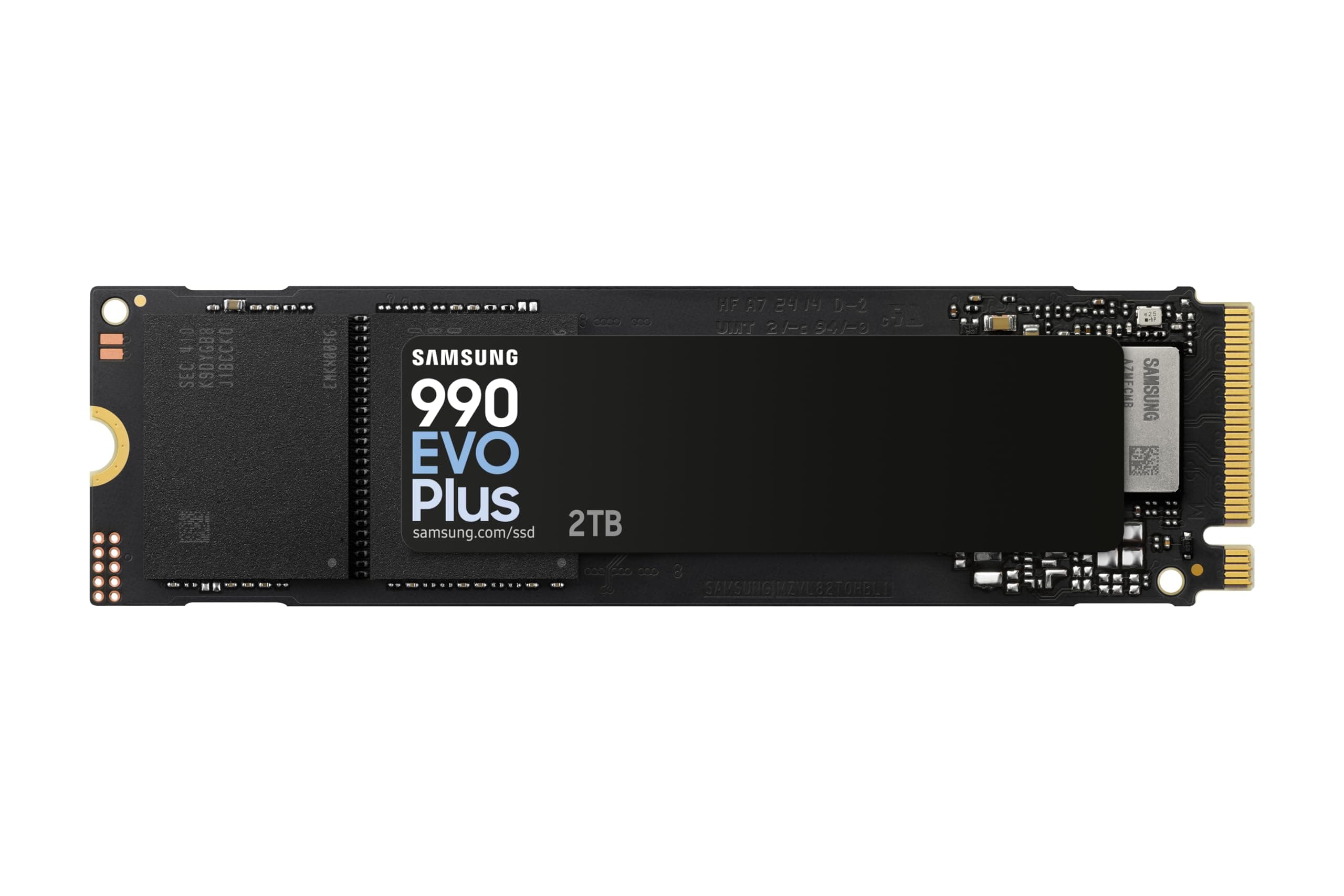 990 EVO Plus NVMe M.2 SSD 2TB, PCIe 4.0 x4 / PCIe 5.0 x2, NVMe 2.0 (2280), 7250MB/s Read, 6300MB/s Write, Internal SSD for Gaming and Graphics Editing, MZ-V9S2T0BW