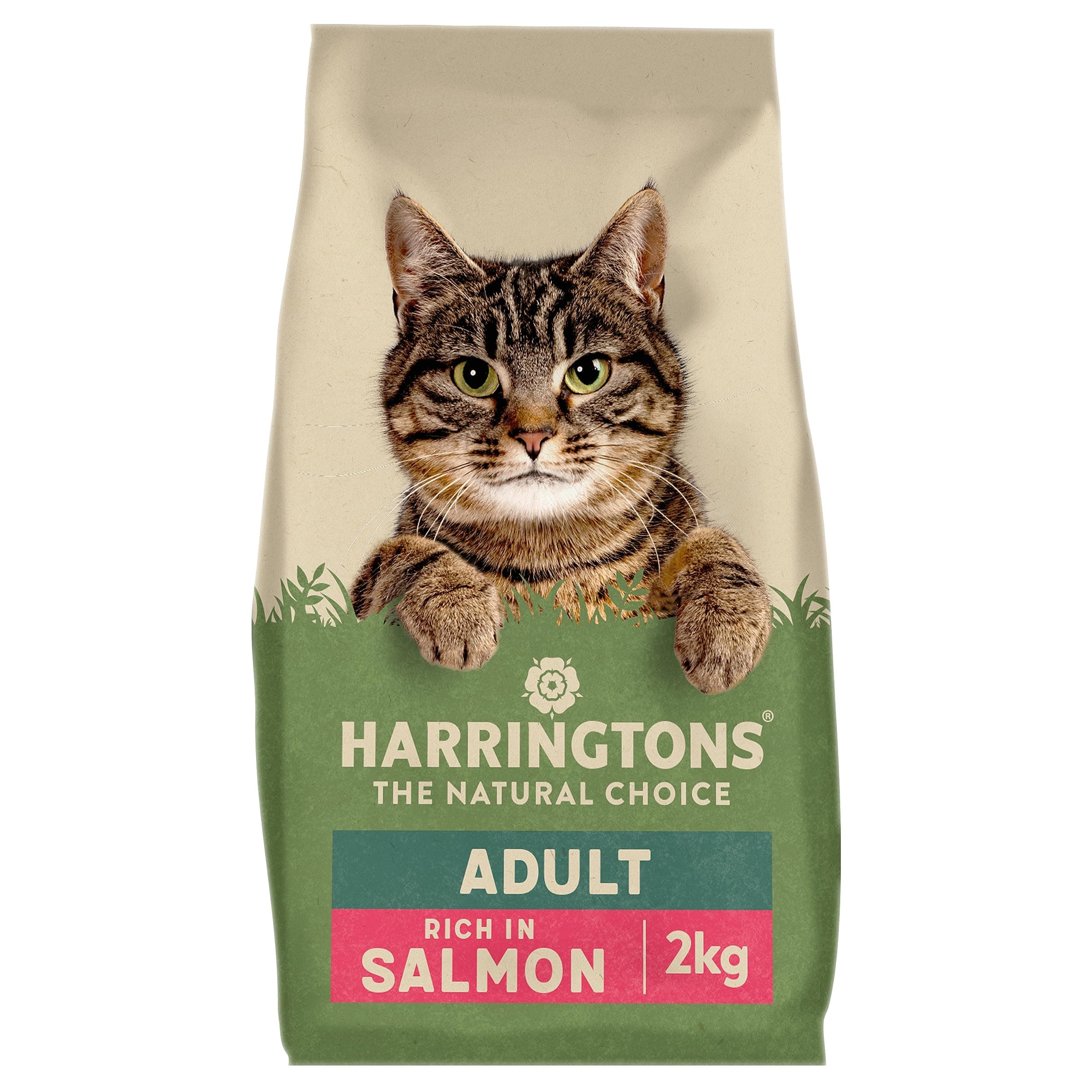 – Harringtons Complete Dry Adult Cat Food Salmon 2kg (Pack of 4) - Tasty Natural Goodness