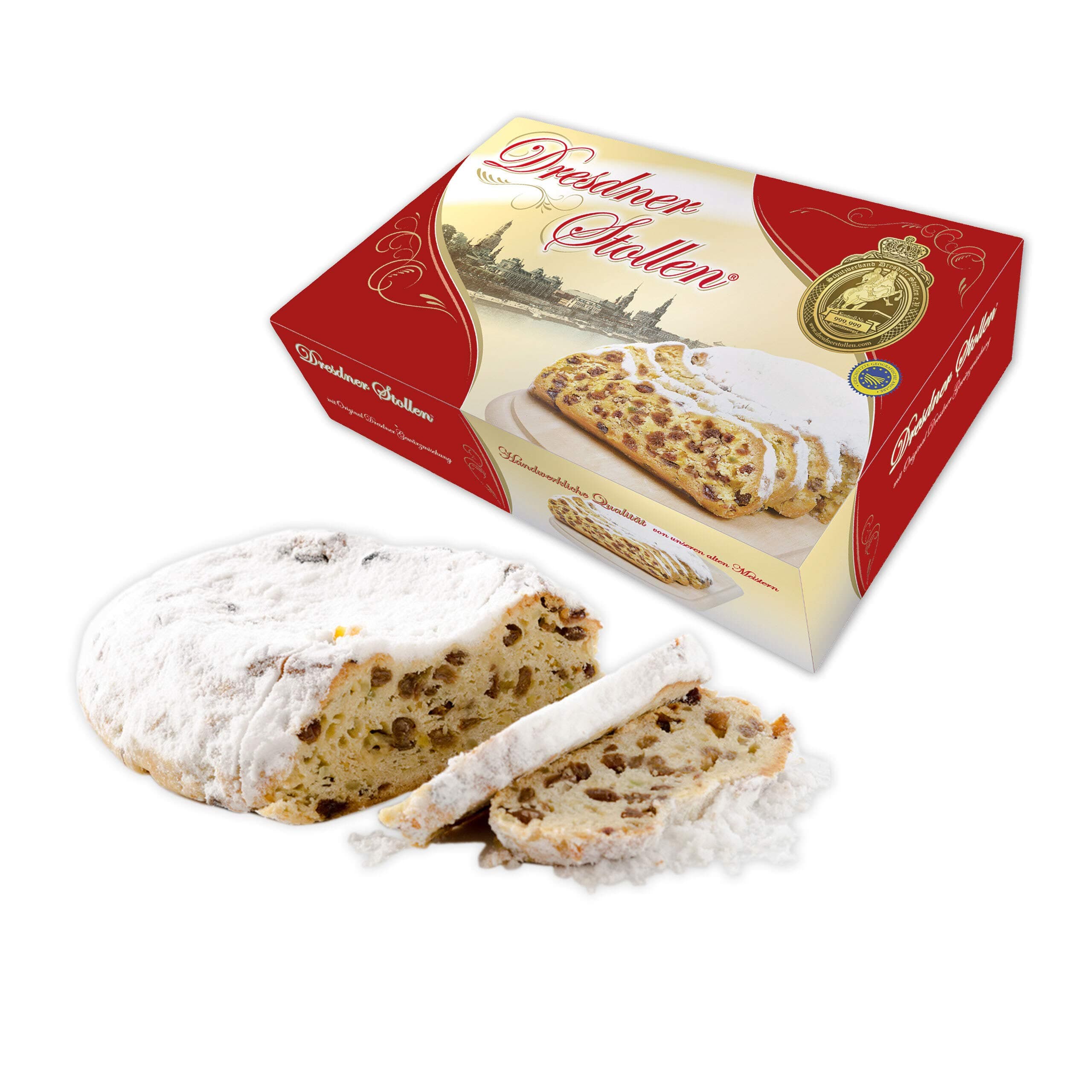 Emil Reimann Original Dresden Christmas Stollen 1 kg – Comes in a Gift Box