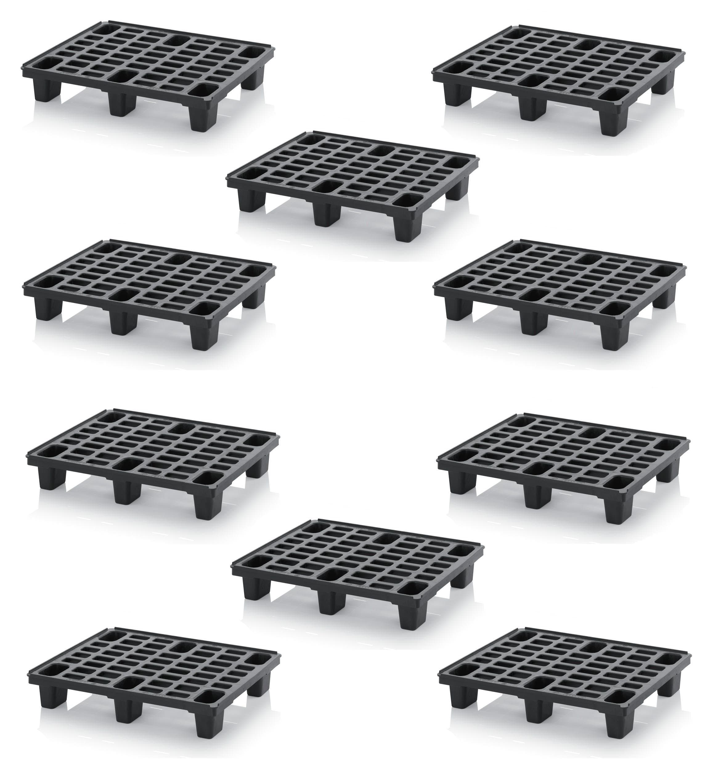 10 x 1/2 Euro Pallets Lightweight 80x60cm Plastic Palette with Free Ruler * Half Pal * Pack of 10