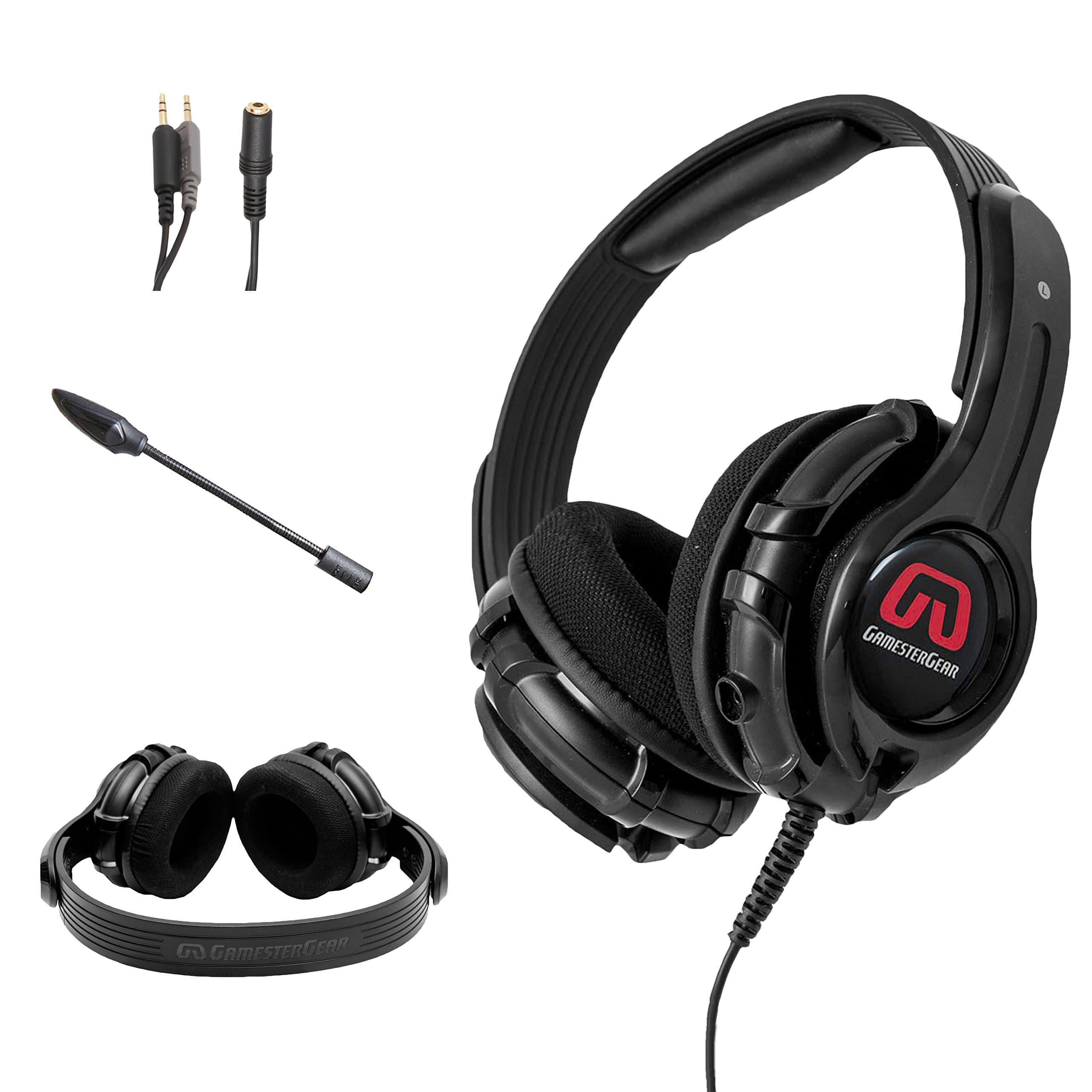 GamesterGear PC PS4 Xbox One Stereo Over-Ear Gaming Headset, Online Chat, Headphone with Detachable Micophone - iPad Mobile Tablet Mac