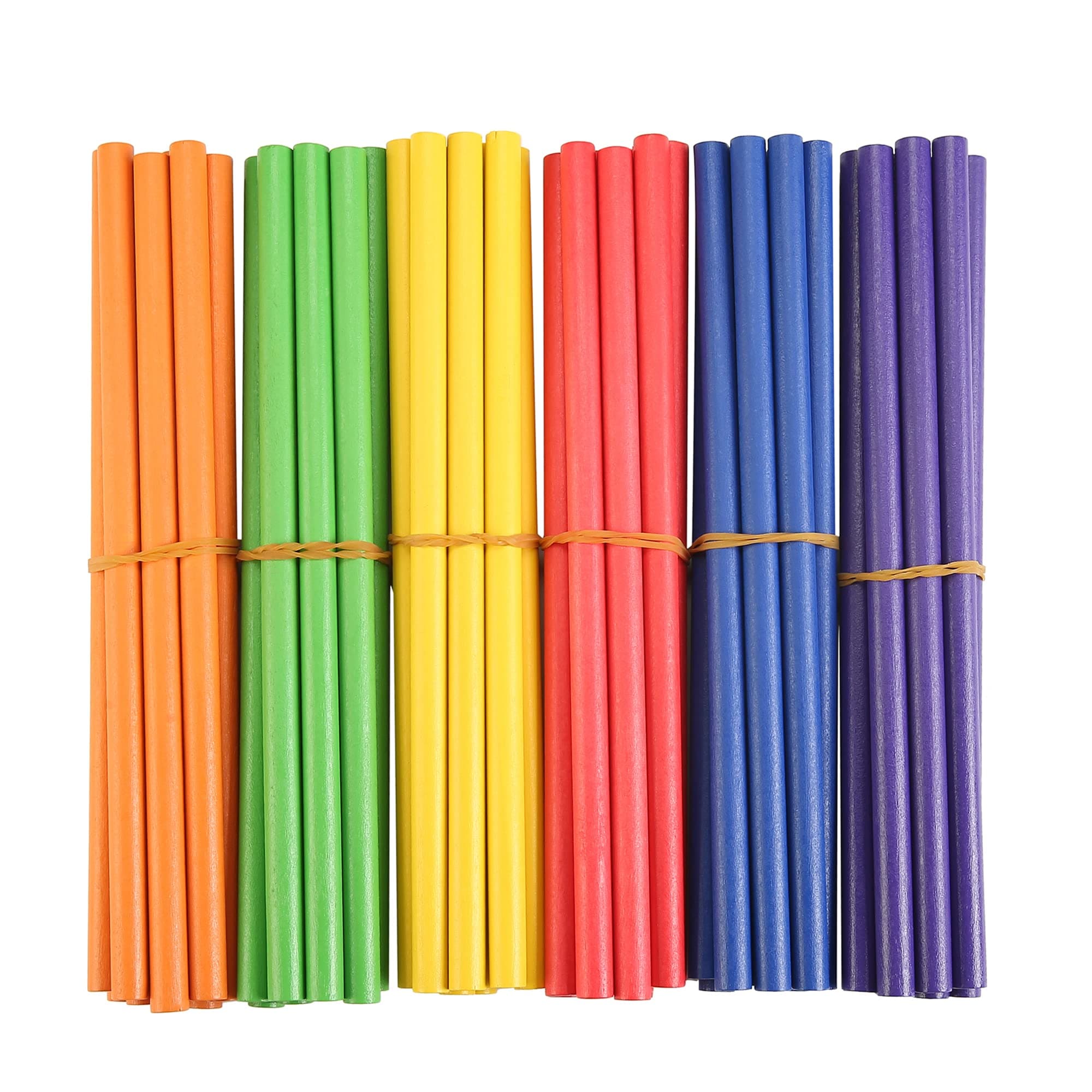 60 Pcs Rhythm Sticks for Kids Bulk, Wood Music Lummi Sticks, 6 Colors