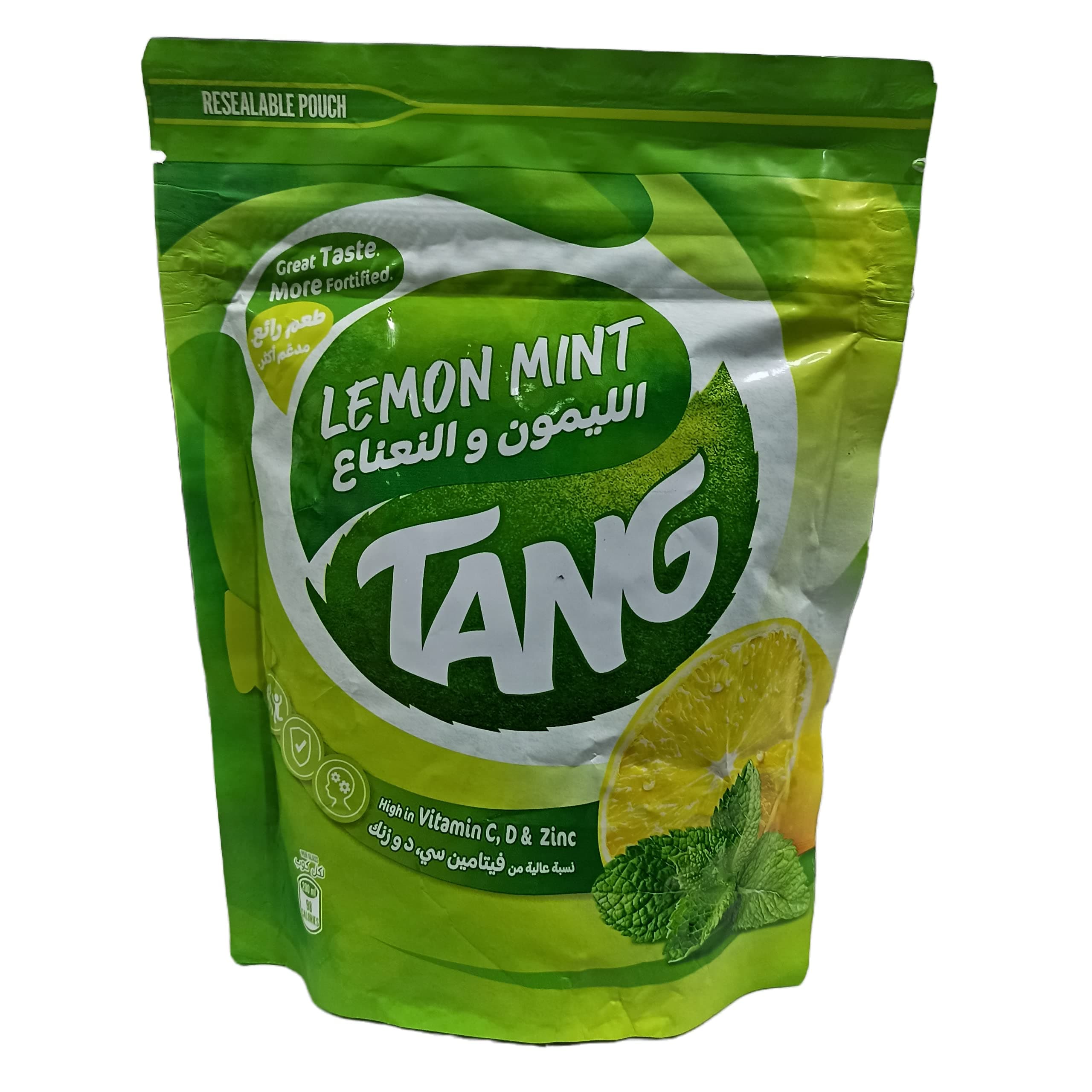 Lemon and Mint Drink Powder with Resealable Pouch, 375g