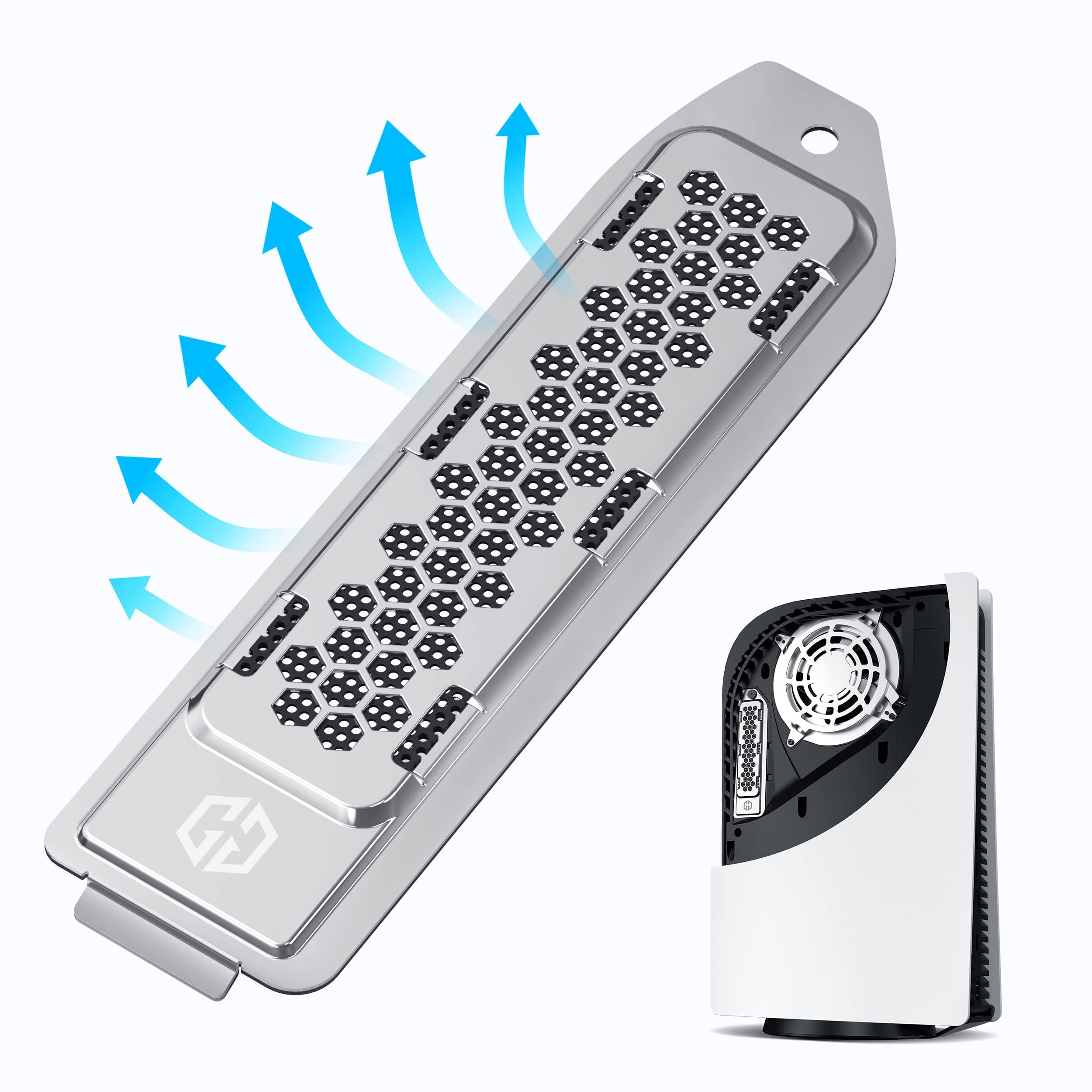Heat Dissipating Metal Dust Cover for PS5 M.2 SSD Slot | PS5 SSD Cover with Ventilation | Fits PlayStation®5 Memory Expansion